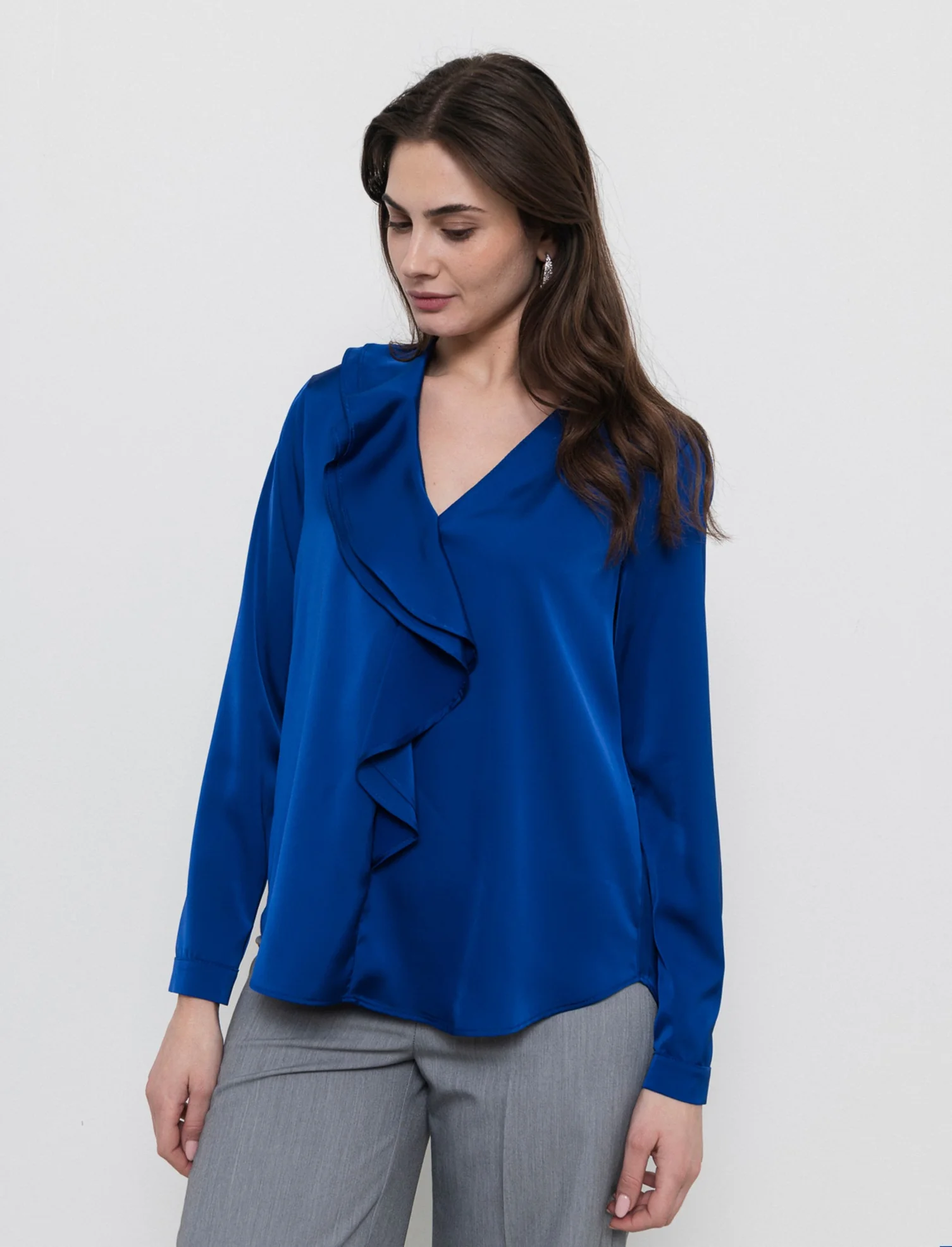 Casacca con rouches - Blu - Image 3