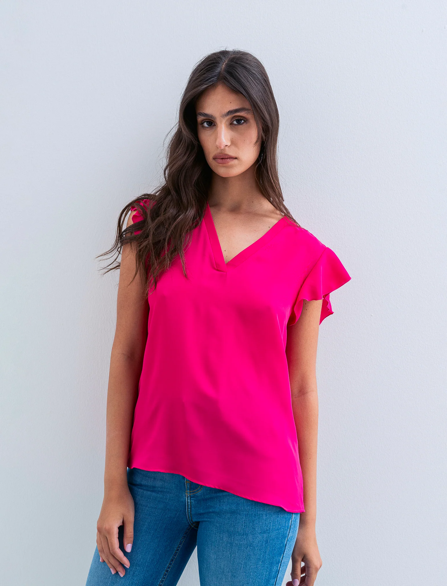 Casacca con rouches - Fuxia - Image 2