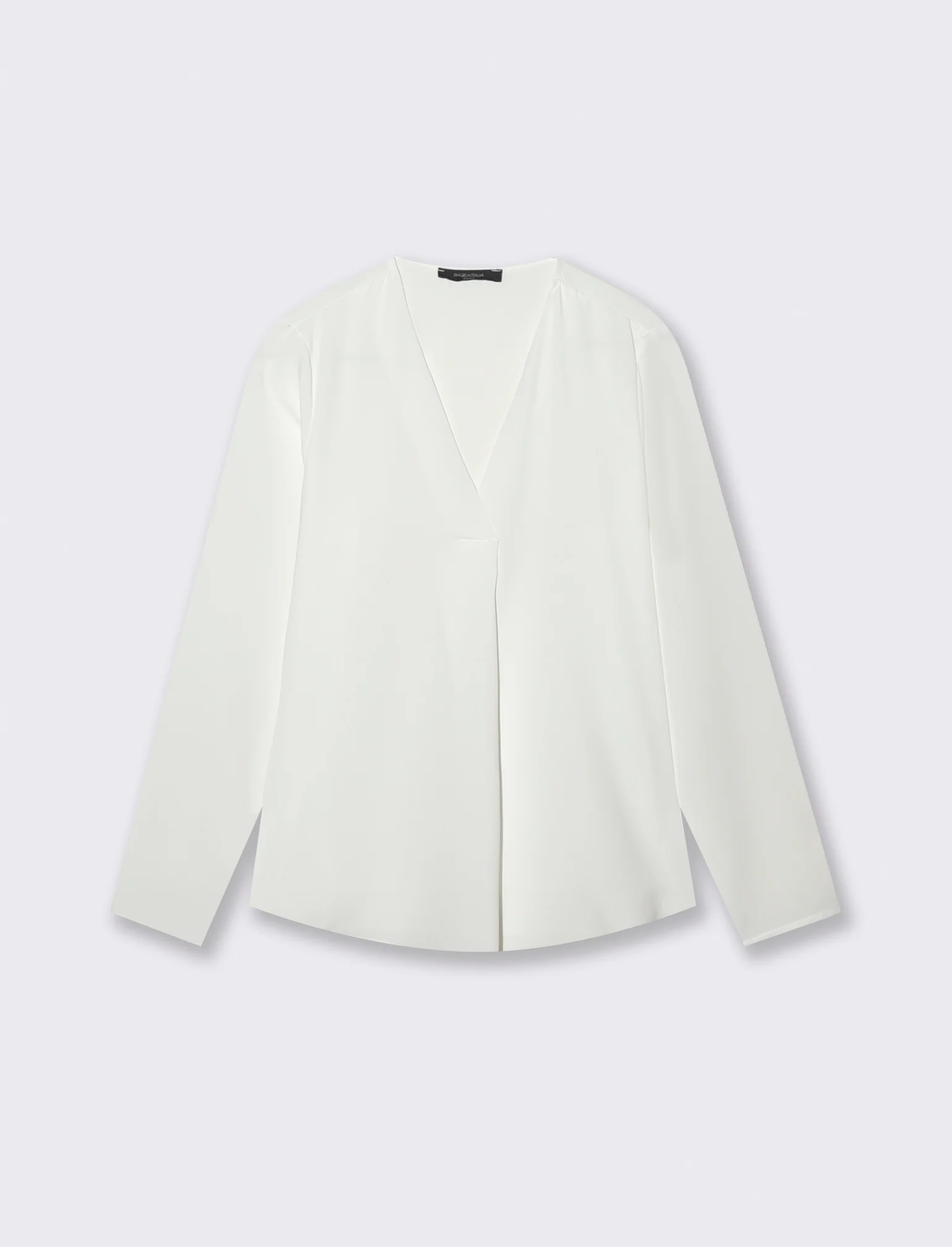 CASACCA CON SCOLLO A V - Bianco panna