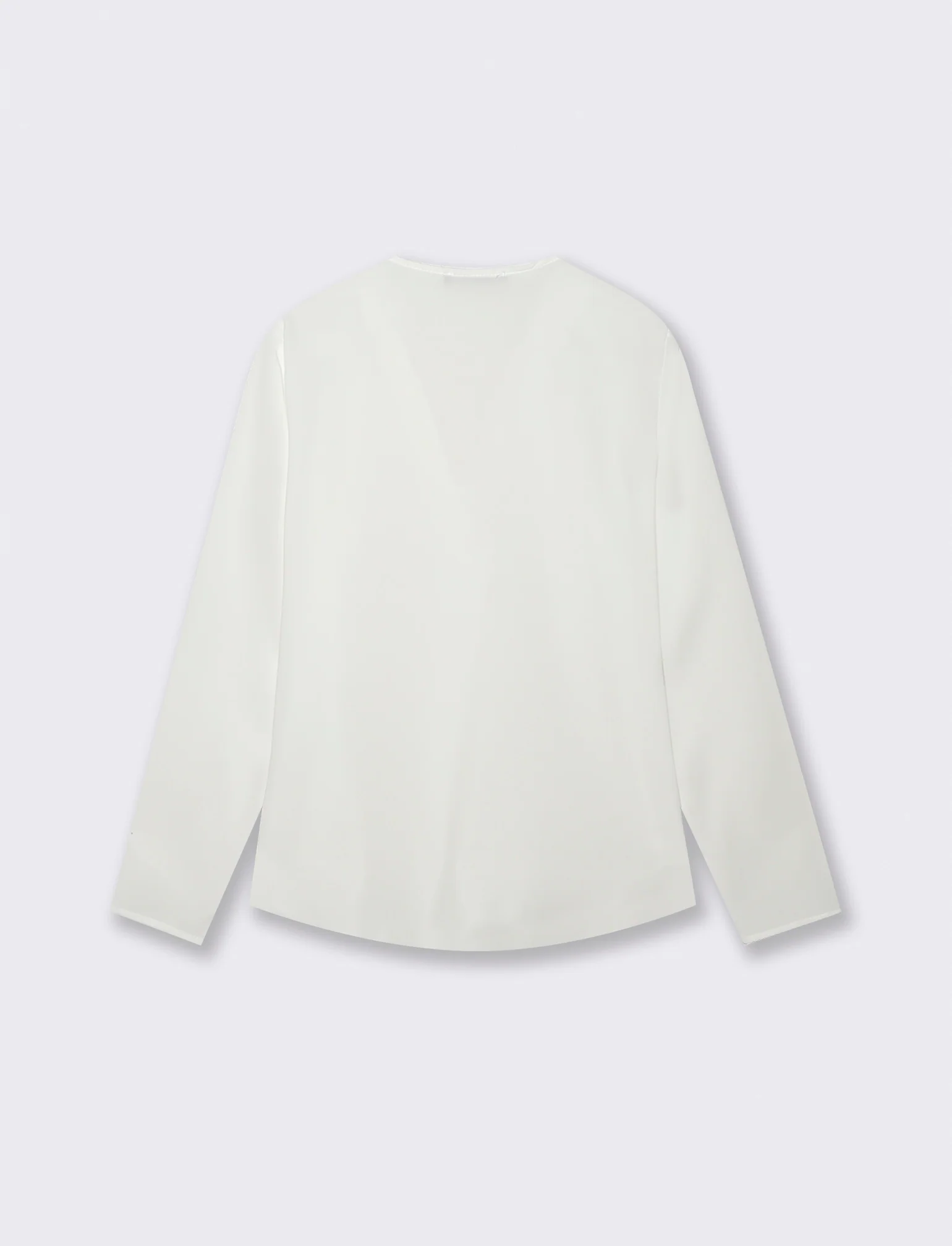 CASACCA CON SCOLLO A V - Bianco panna - Image 2