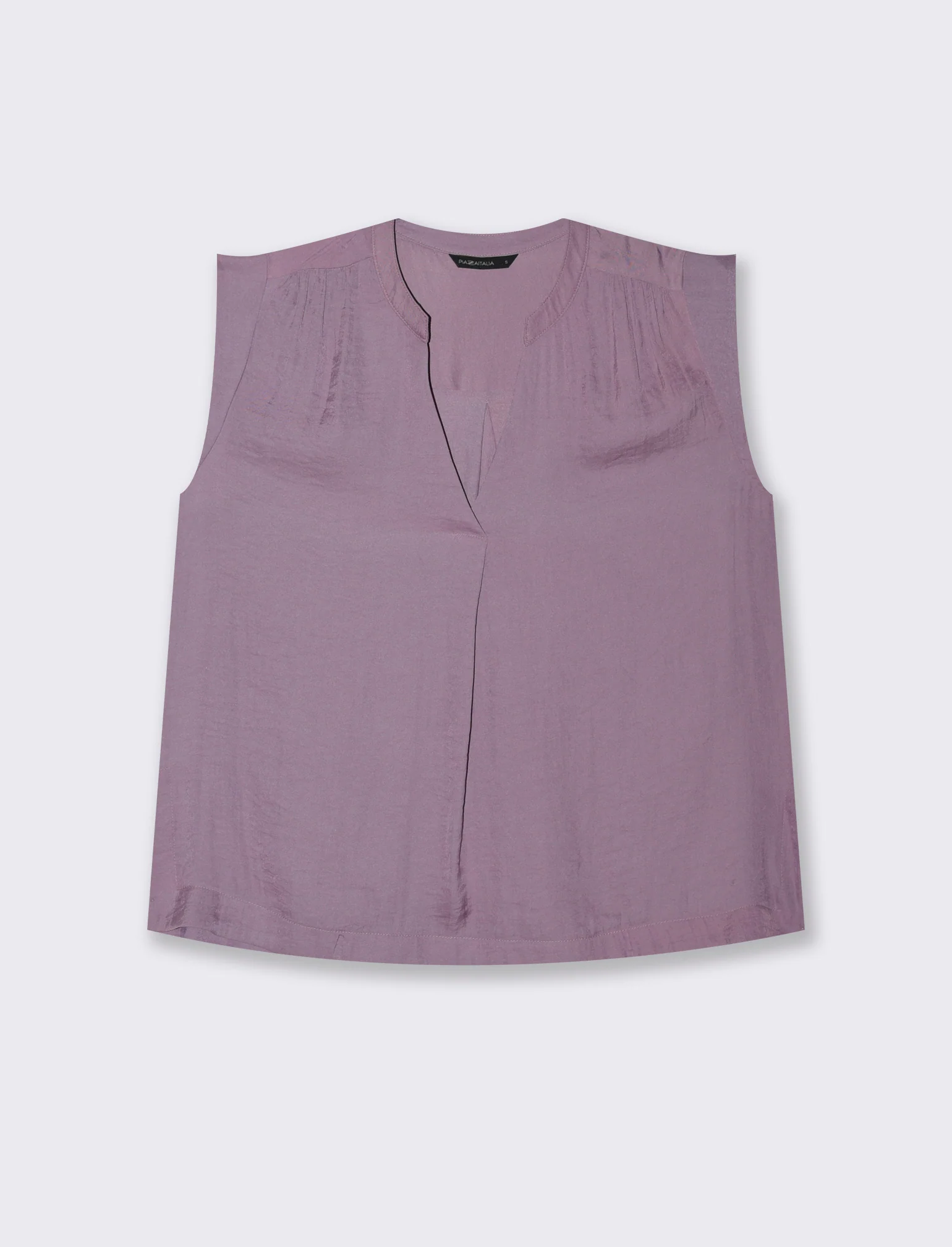 CASACCA  CON SCOLLO A V - Viola malva - Image 3