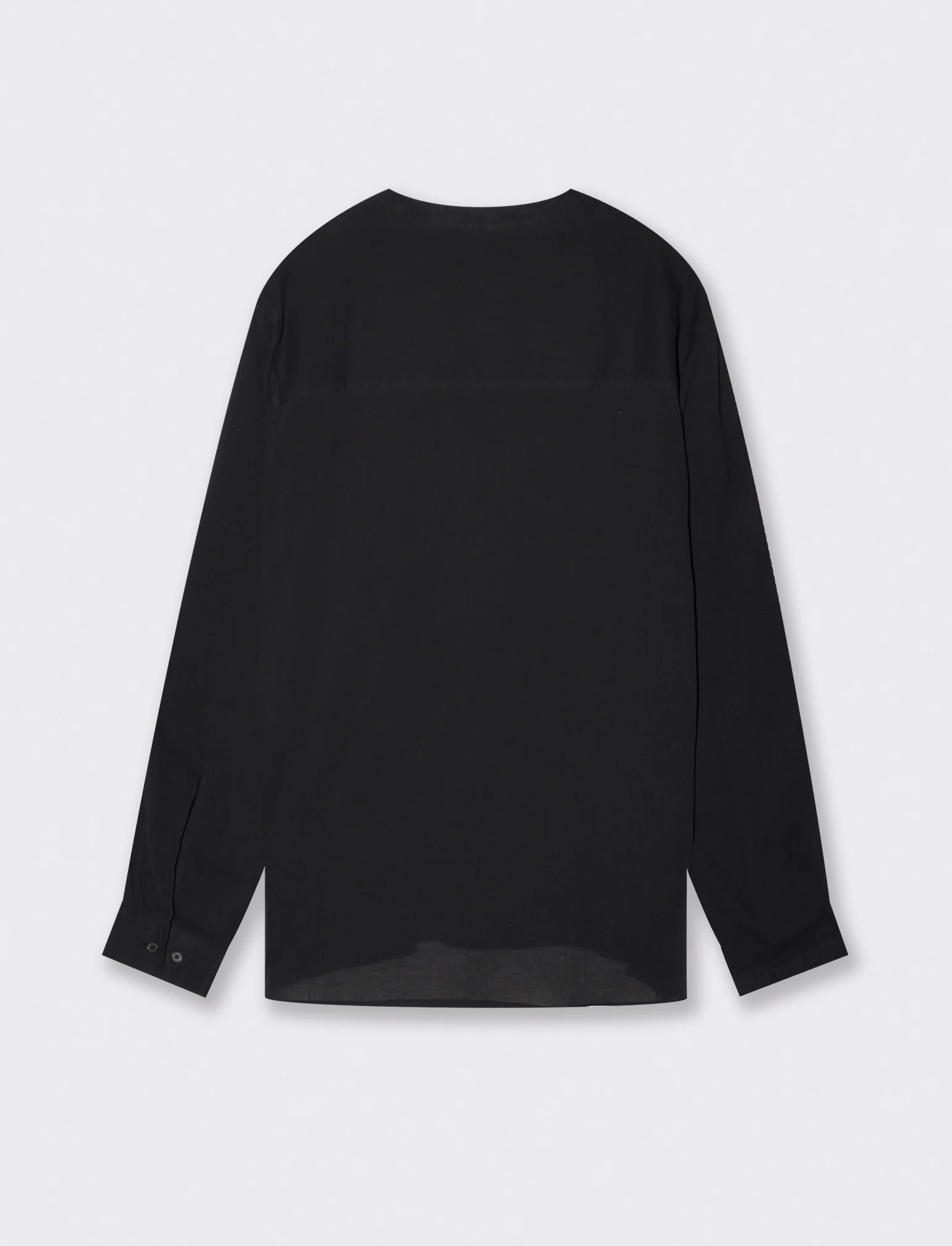 Casacca coreana effetto crepe in cotone - Nero - Image 2