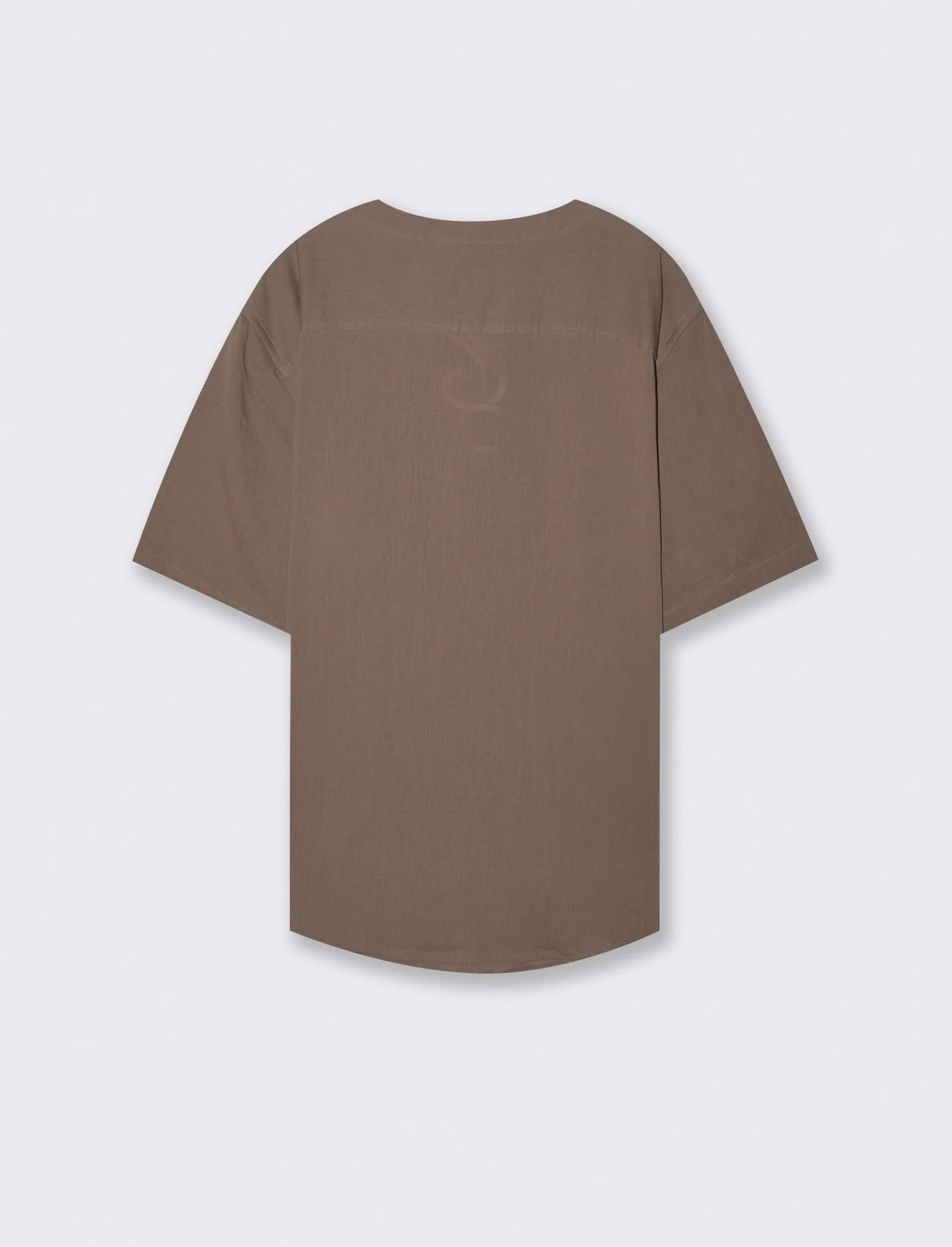 Casacca effetto crepe con collo coreano - Grigio fango - Image 2