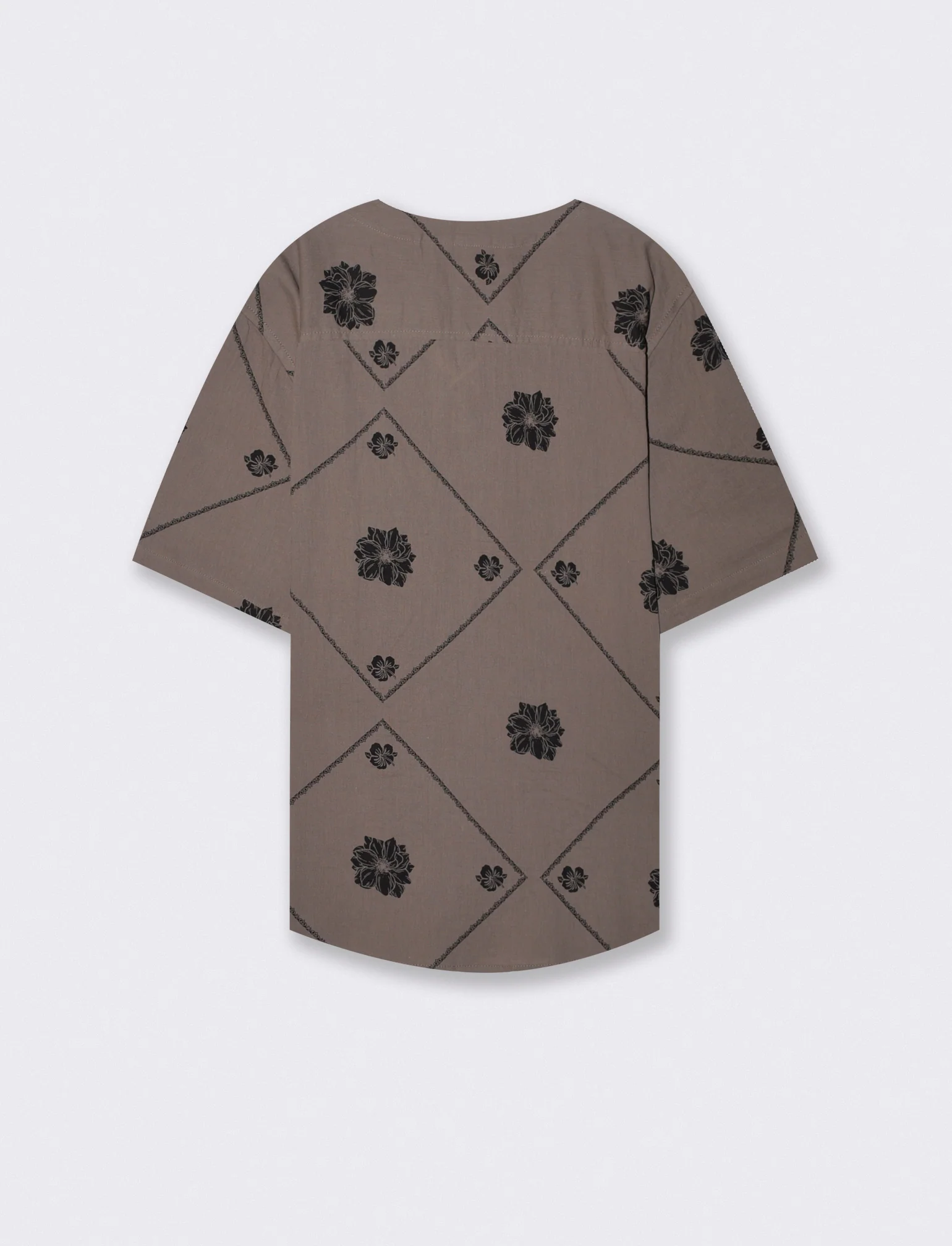 Casacca effetto crepe stampa all over - Grigio fango - Image 2