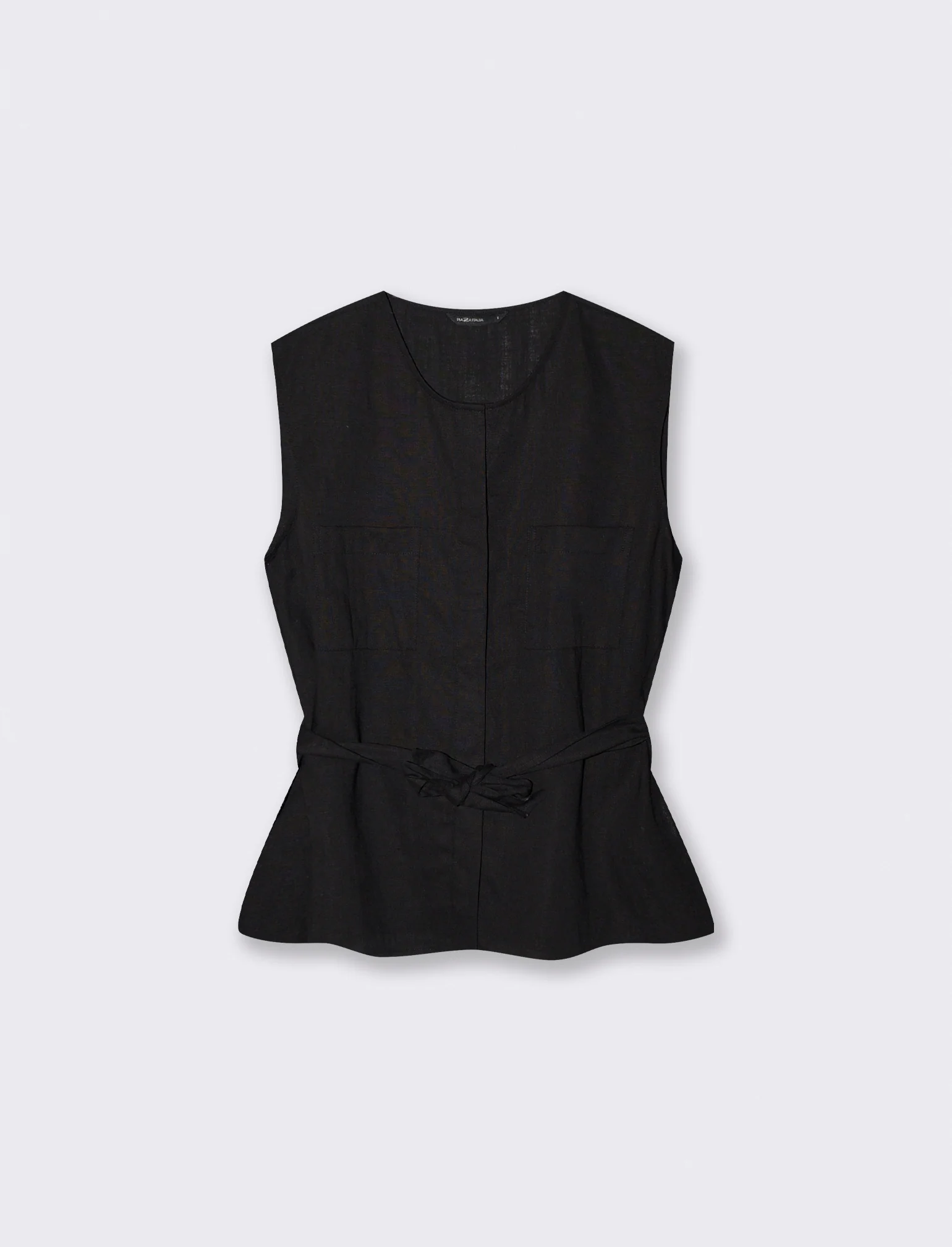 Casacca Giromanica con Fiocco in Vita - Nero