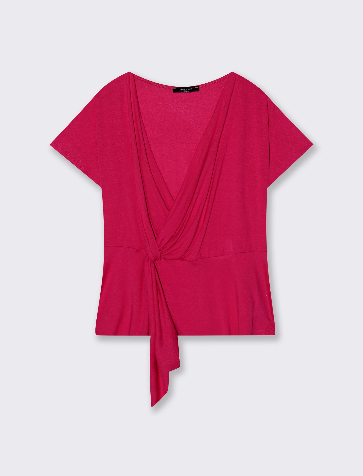 Casacca in popeline di viscosa con collana - Fuxia - Image 3