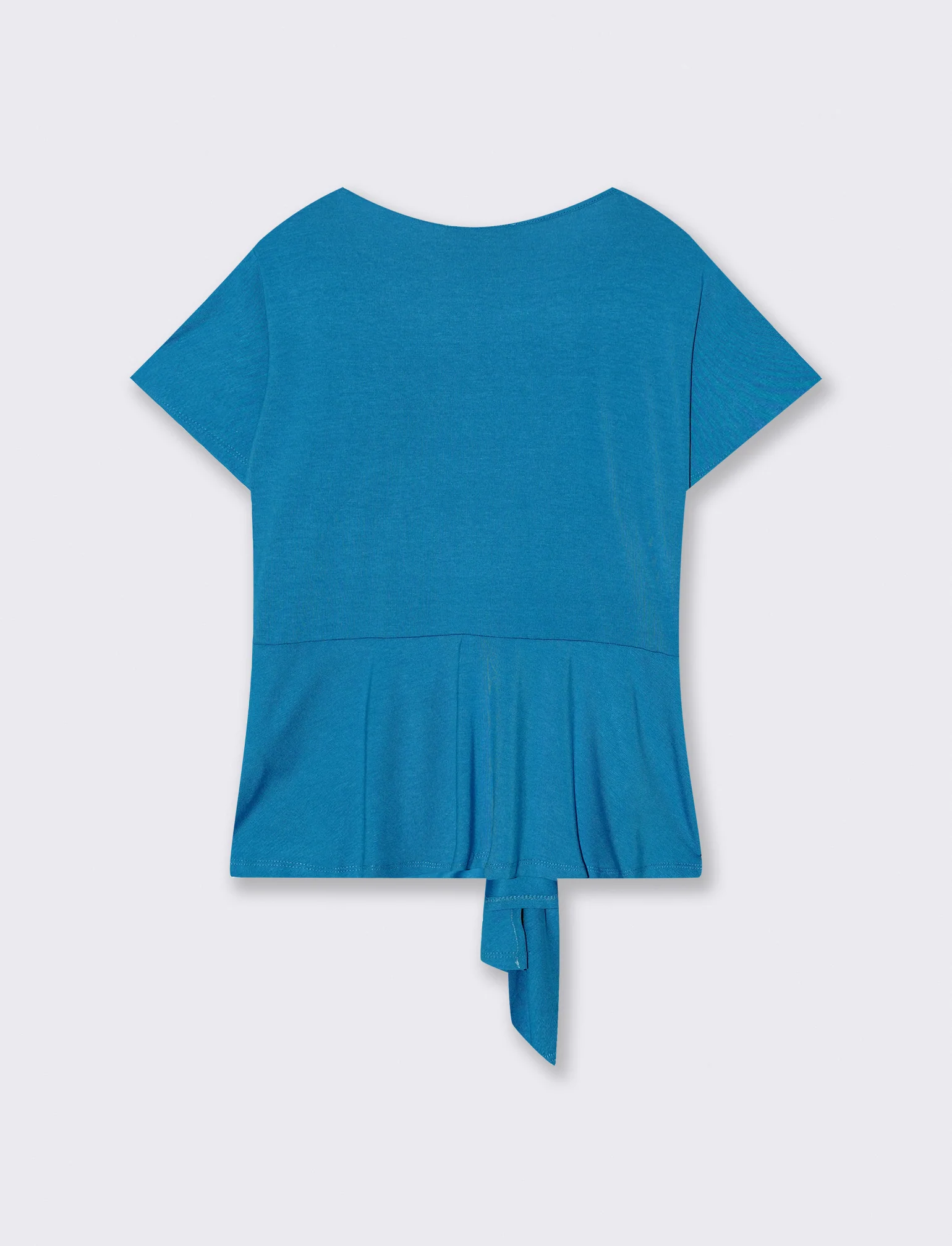 Casacca in popeline di viscosa con collana - Turchese - Image 4