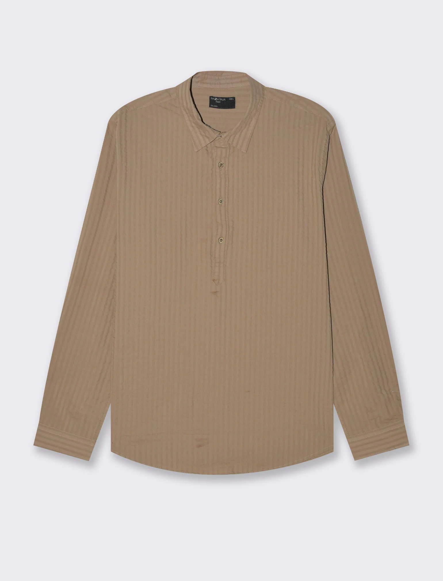 Casacca in tessuto seer sucker da uomo - Grigio tortora - Image 4