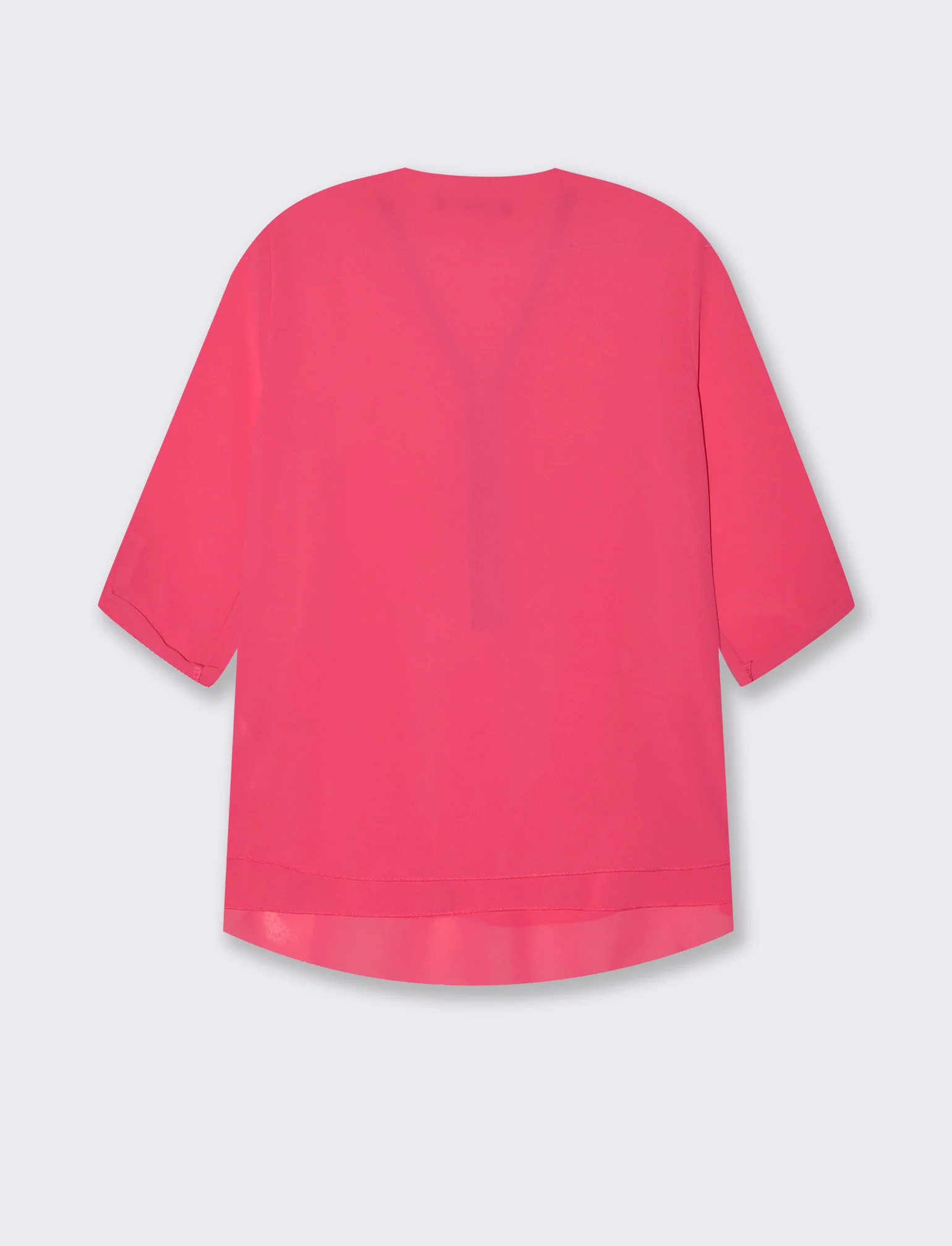 Casacca manica 3/4 con bottone e zip sul davanti. - Fuxia - Image 2