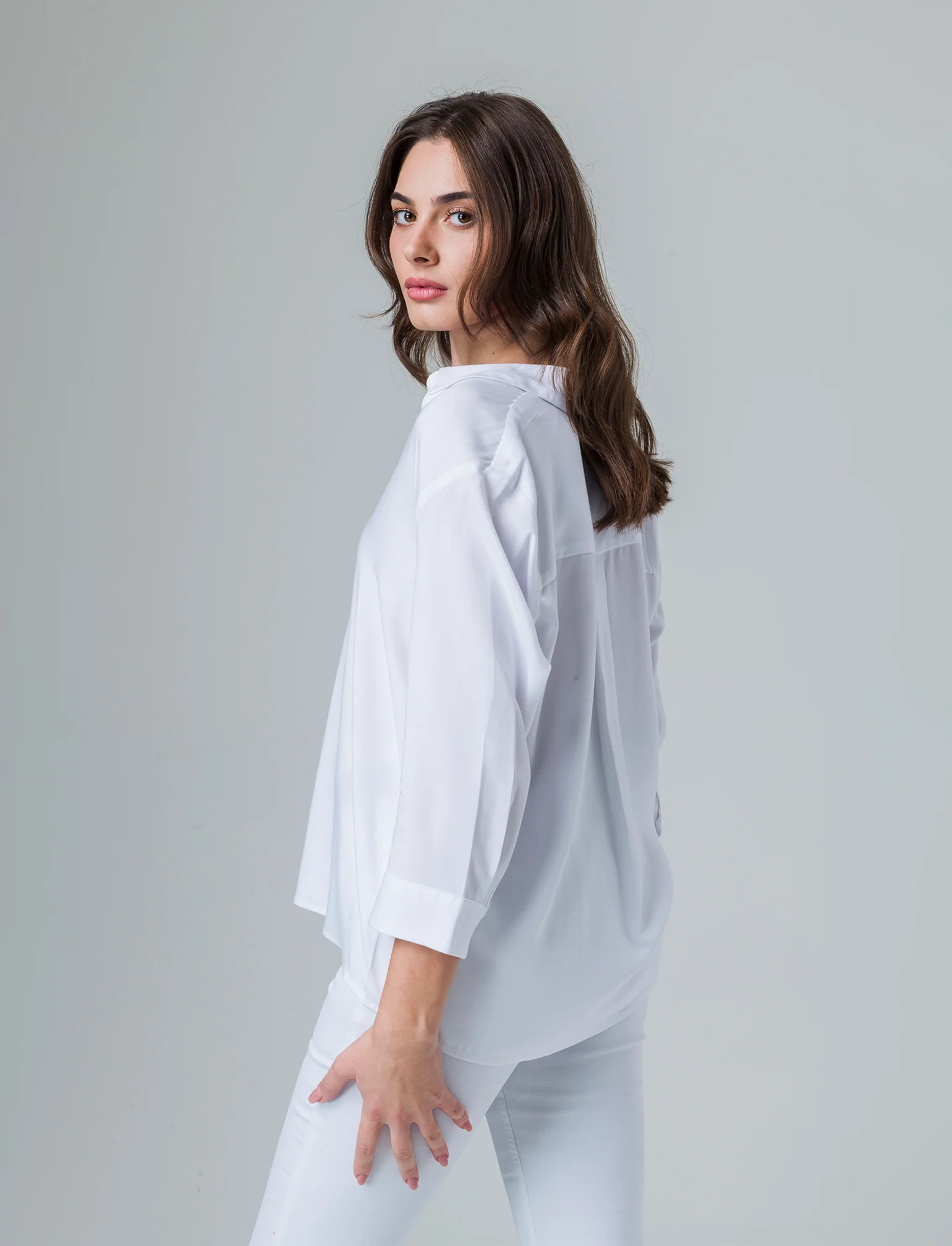 Casacca manica lunga da donna - Bianco - Image 2