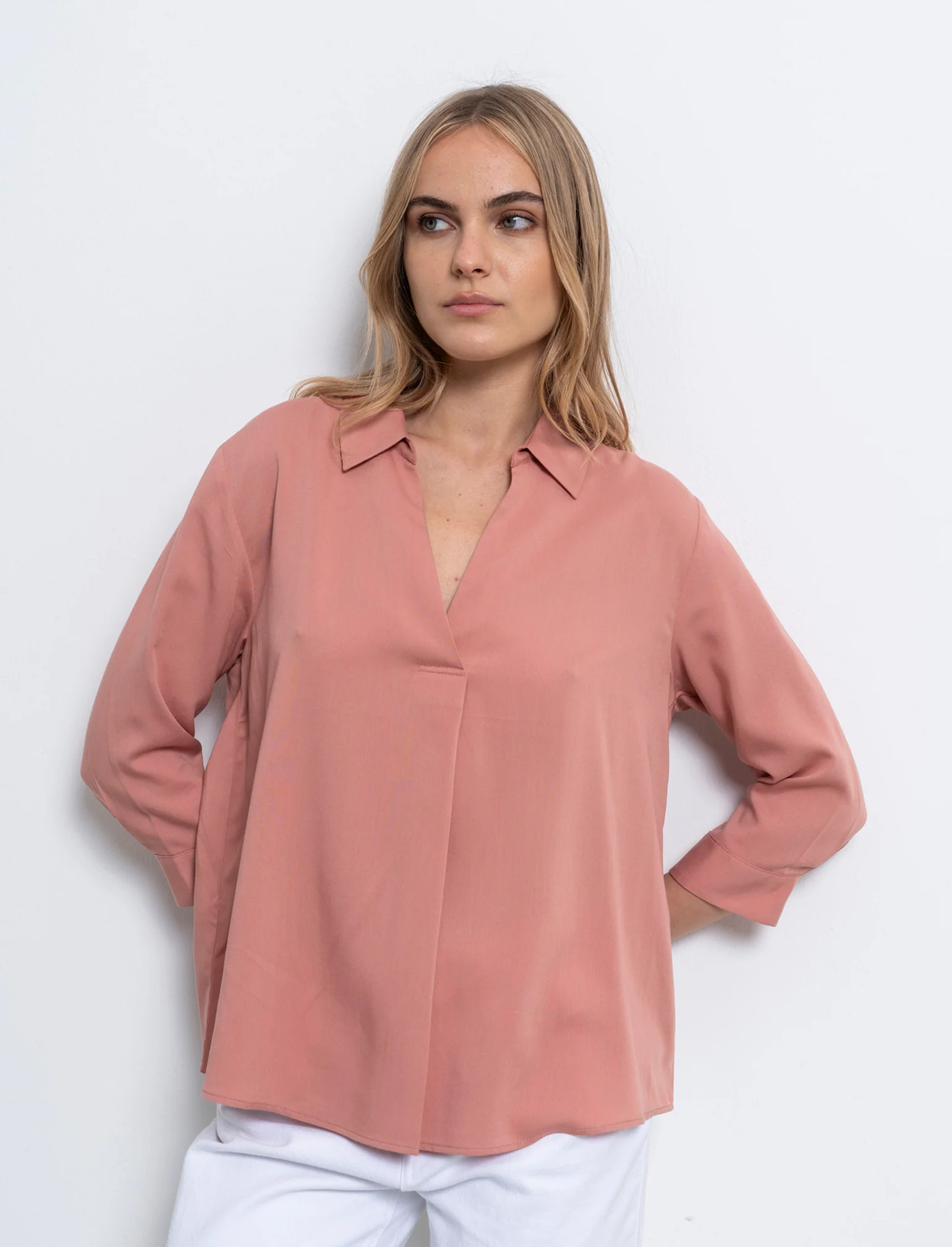 Casacca manica lunga da donna - Cipria - Image 3