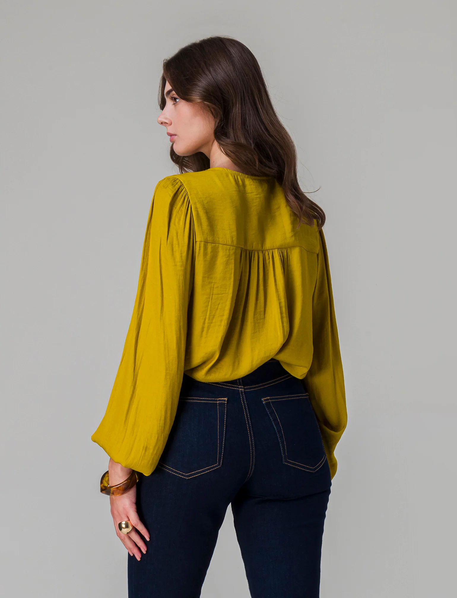 Casacca manica lunga da donna - Mostarda