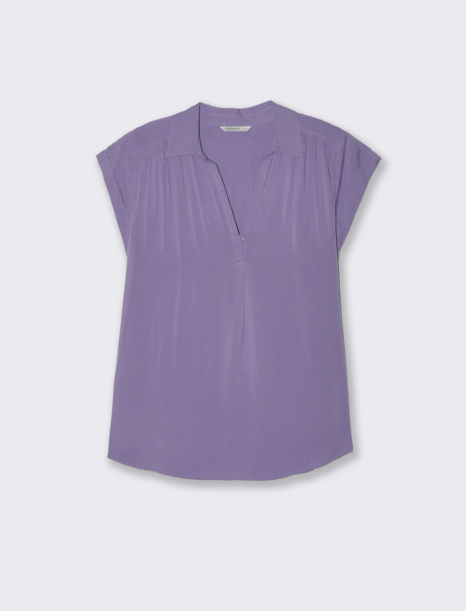 Casacca mezzamanica con scollo a V da donna - Lilla pervinca - Image 4