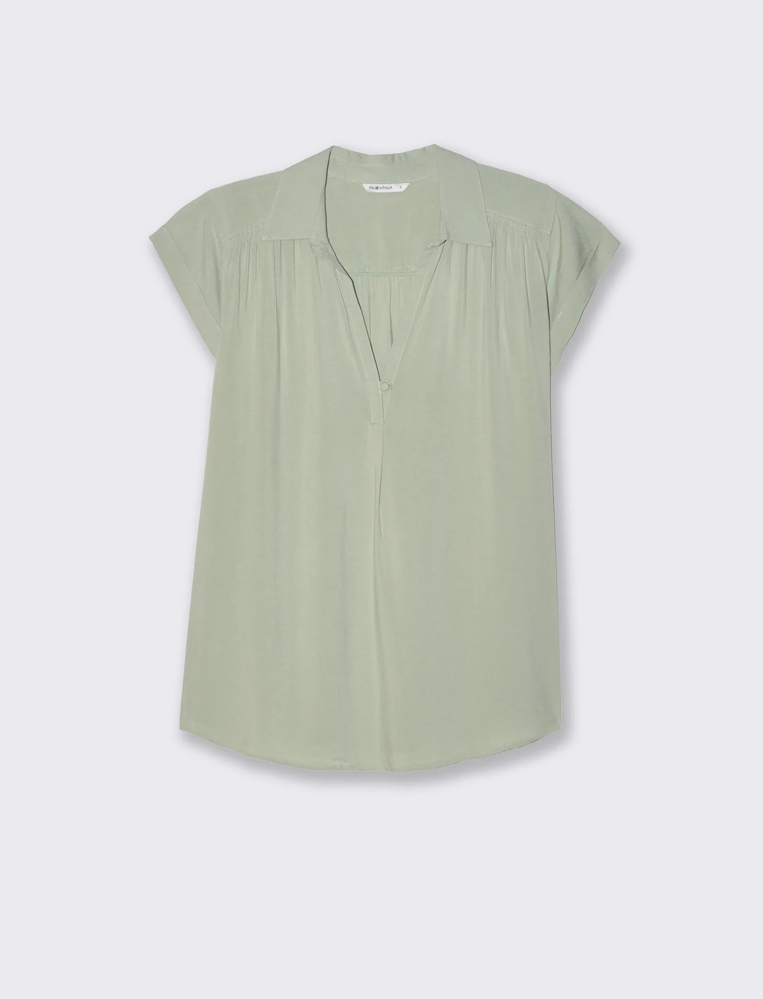 Casacca mezzamanica con scollo a V da donna - Verdino - Image 4