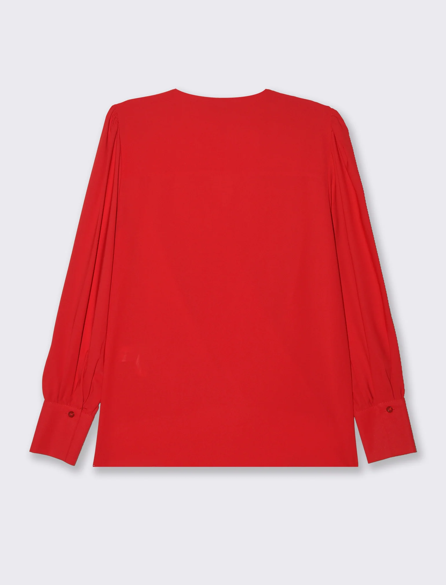 Casacca morbida ad incrocio da donna - Rosso - Image 2