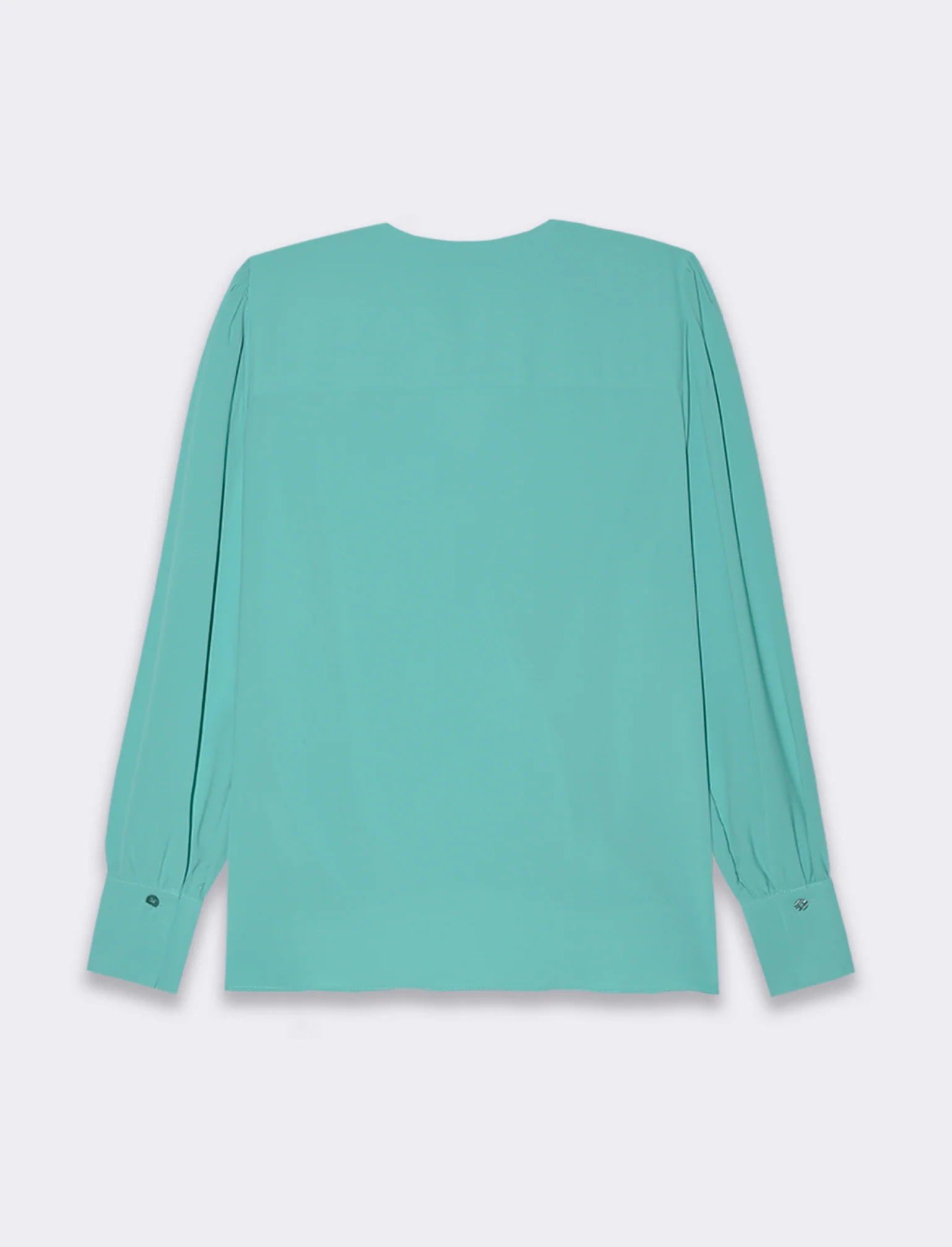 Casacca morbida ad incrocio da donna - Verde - Image 2