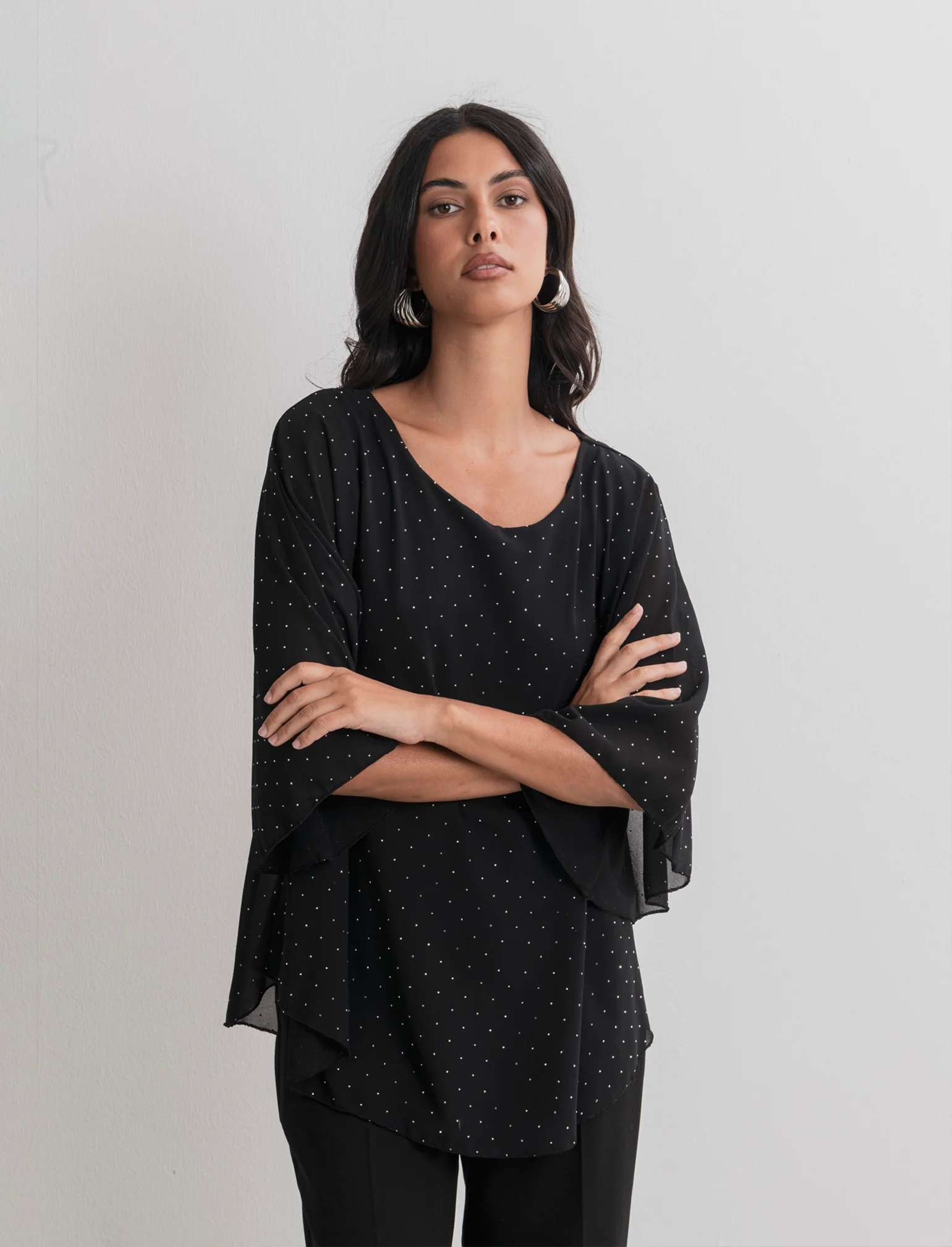 CASACCA OVER CON APPLICAZIONI STRASS - Nero - Image 3