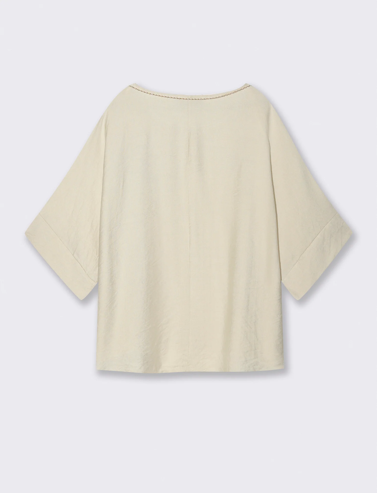 Casacca over con collana - Beige - Image 4
