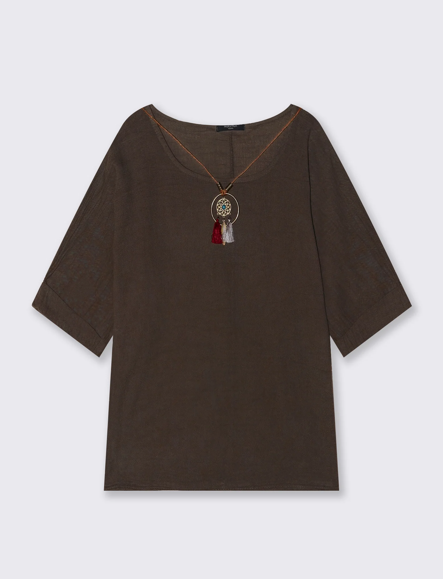 Casacca over con collana - Moro
