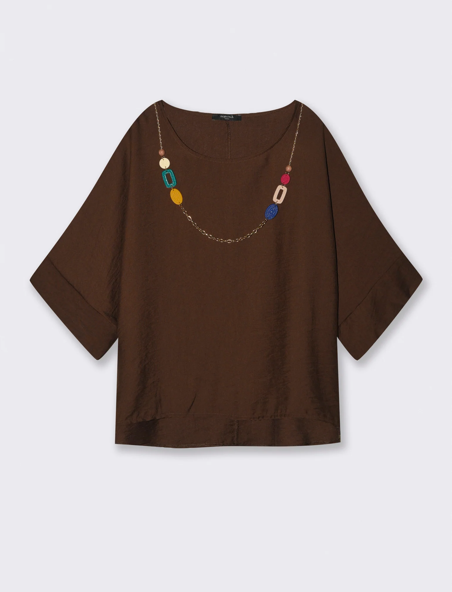 Casacca over con collana - Moro - Image 3