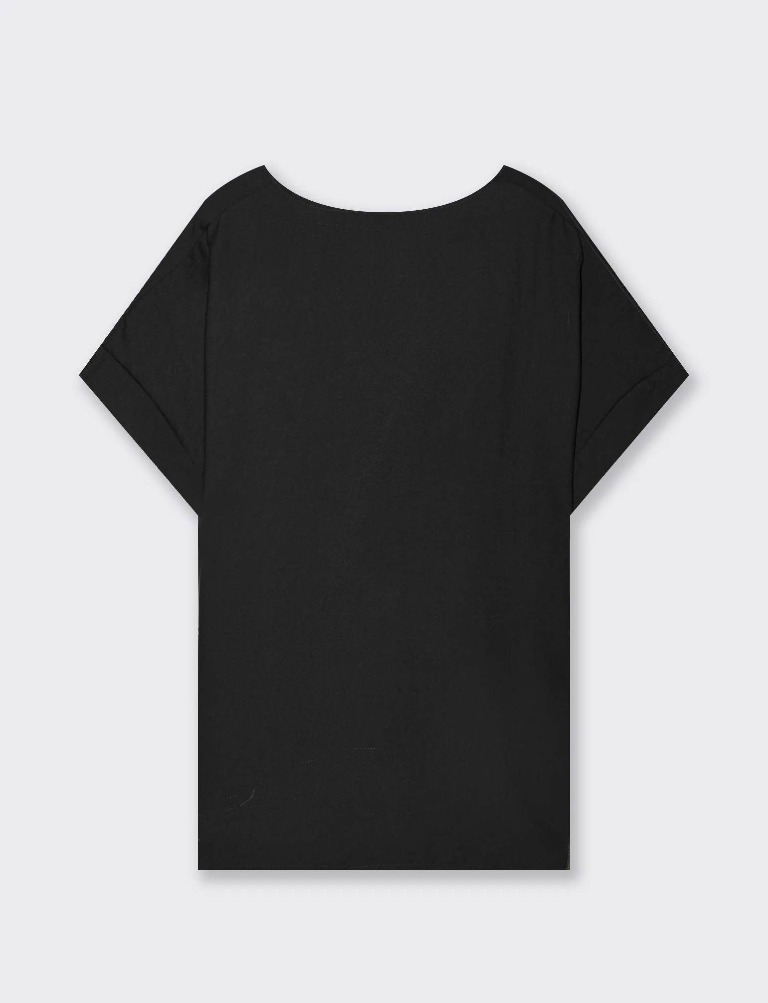 Casacca over con collana - Nero - Image 4