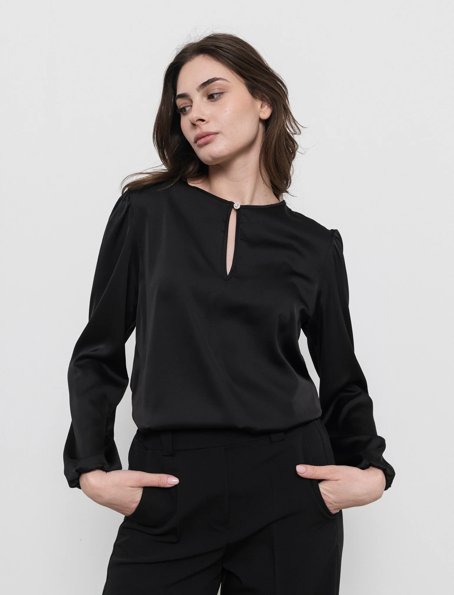 Casacca raso - Nero - Image 3