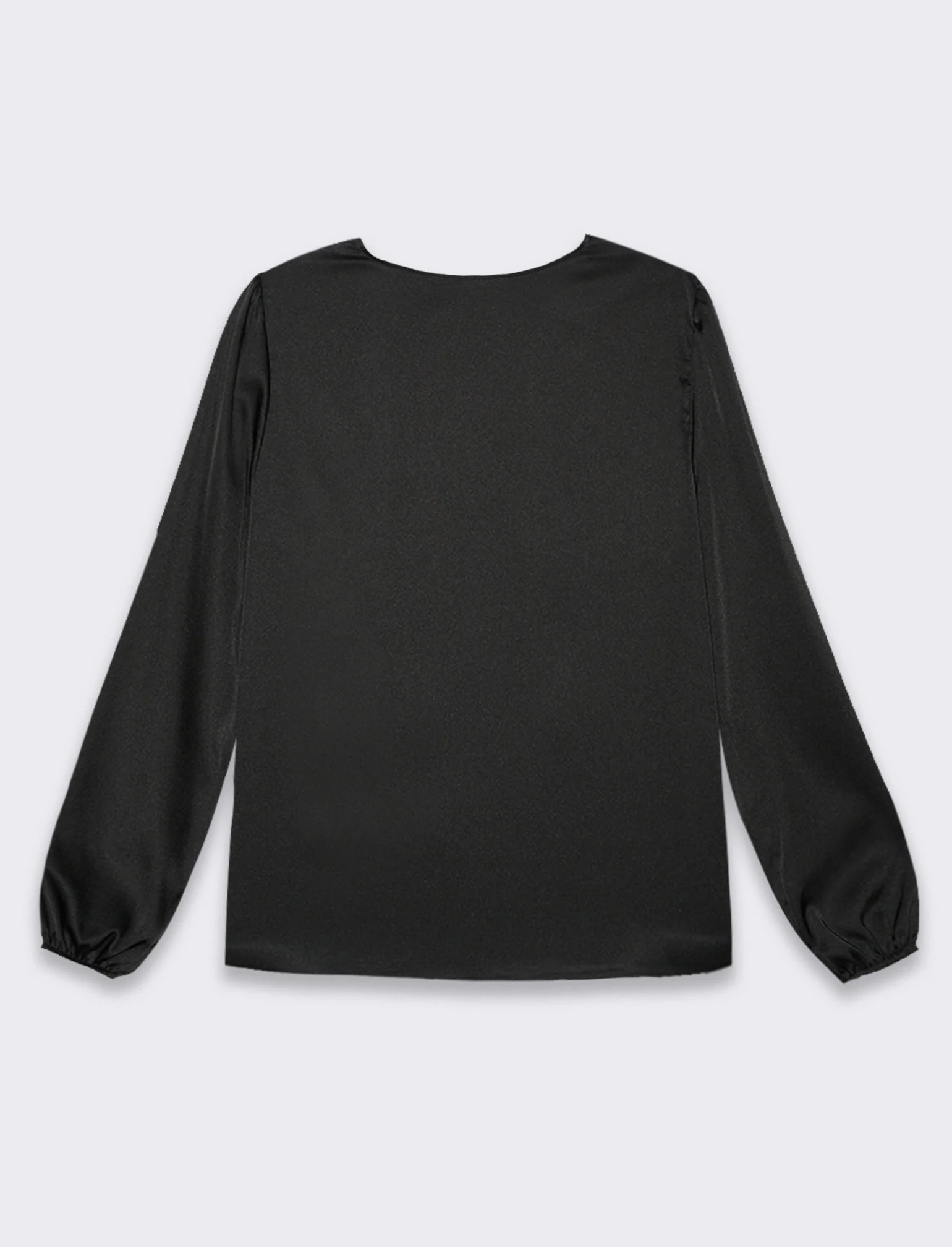 Casacca scollo V con inserti strass - Nero - Image 3