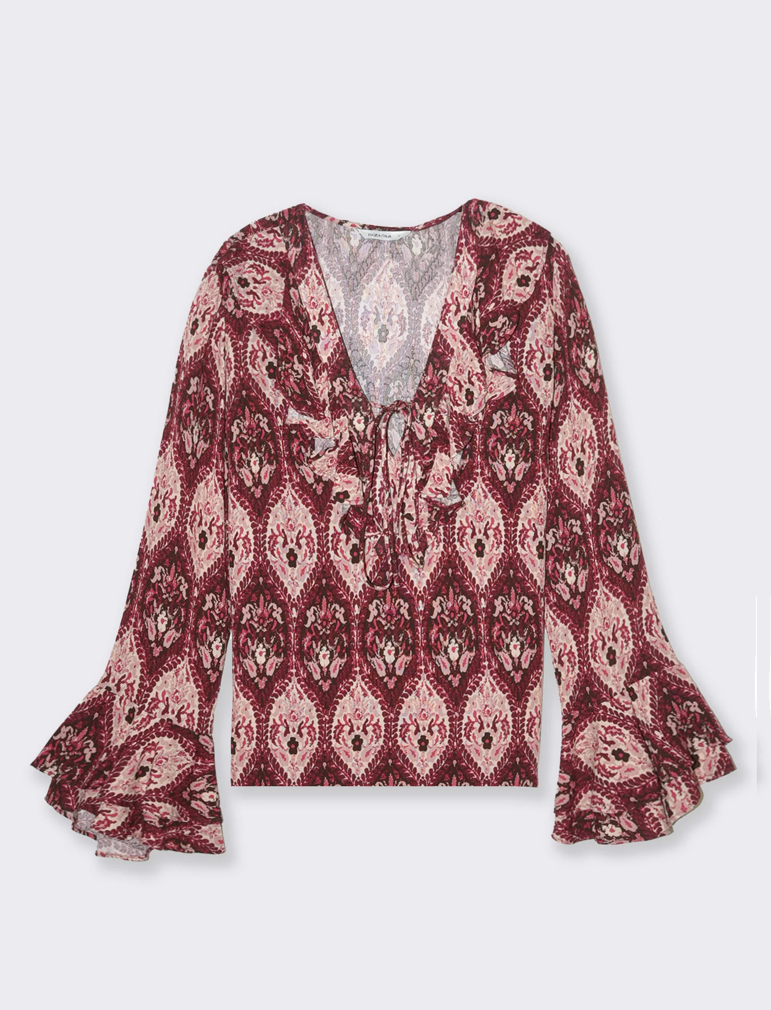Casacca stampata con rouches da donna - var 2 - Image 4