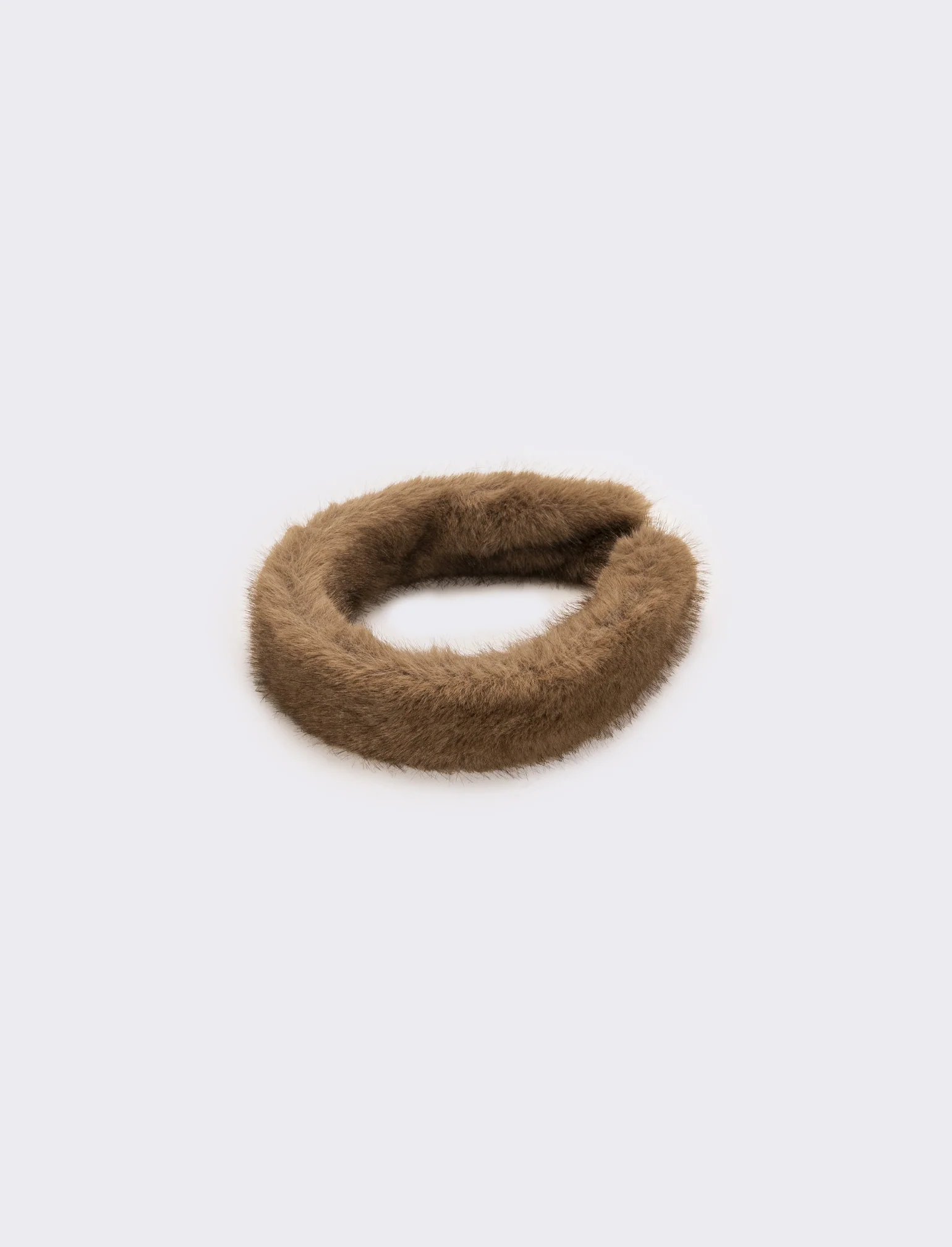 Cerchietto donna pelliccia - Beige - Image 2