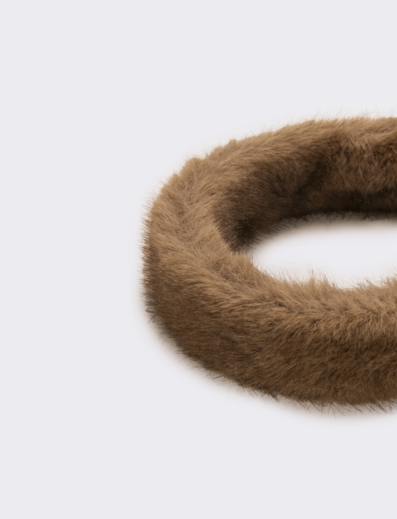 Cerchietto donna pelliccia - Beige - Image 3