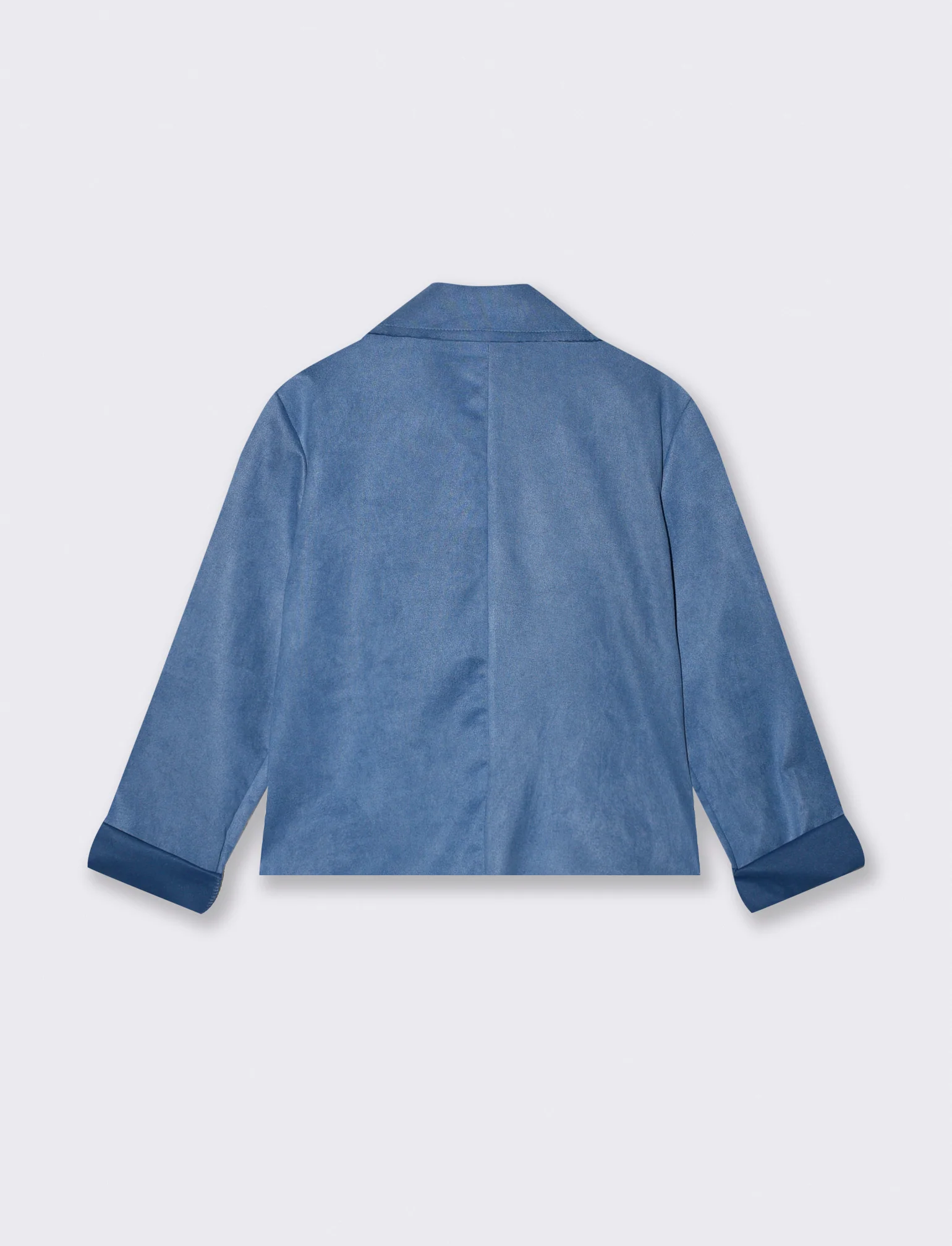 Chiodo in suede elegante - Denim - Image 2