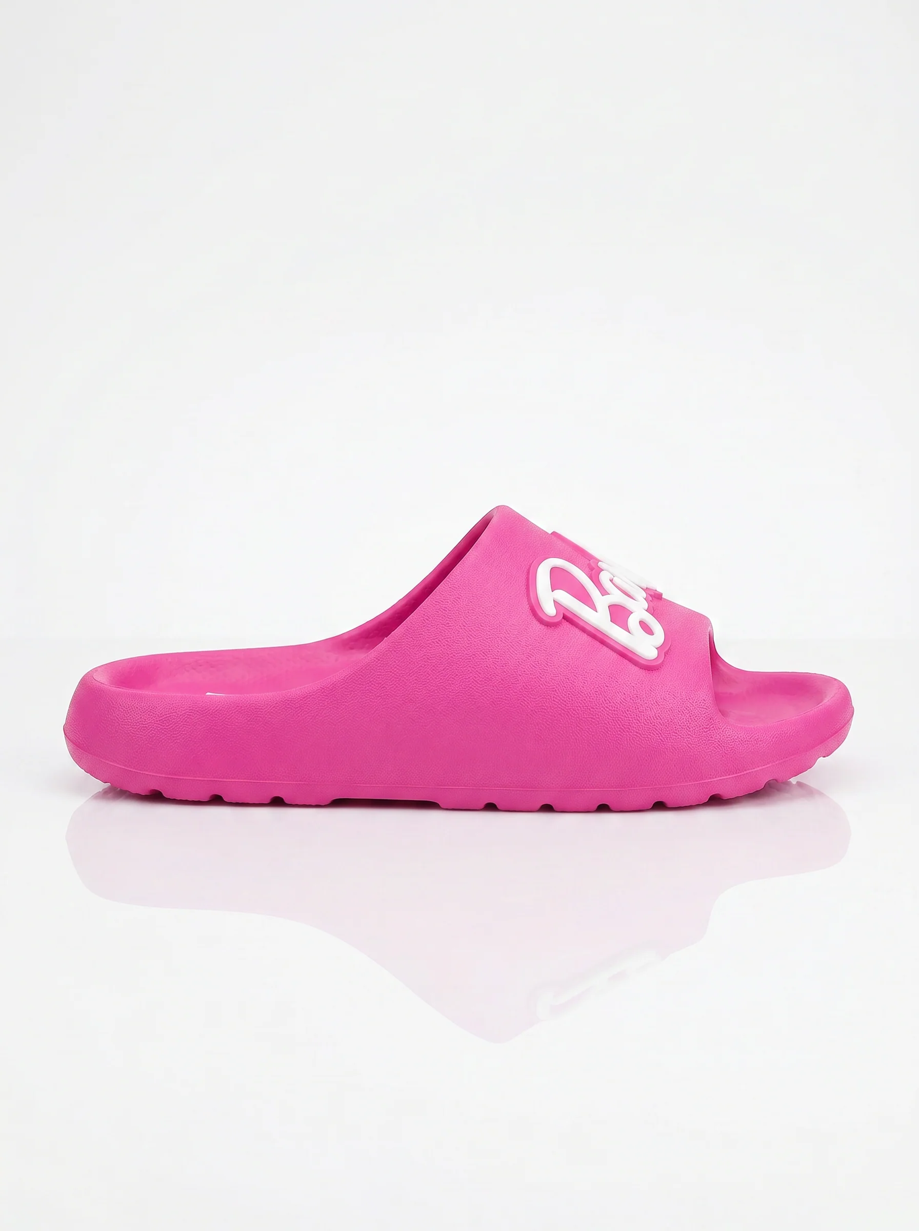 Ciabatta in EVA fuxia con scritta Barbie. - Fuxia