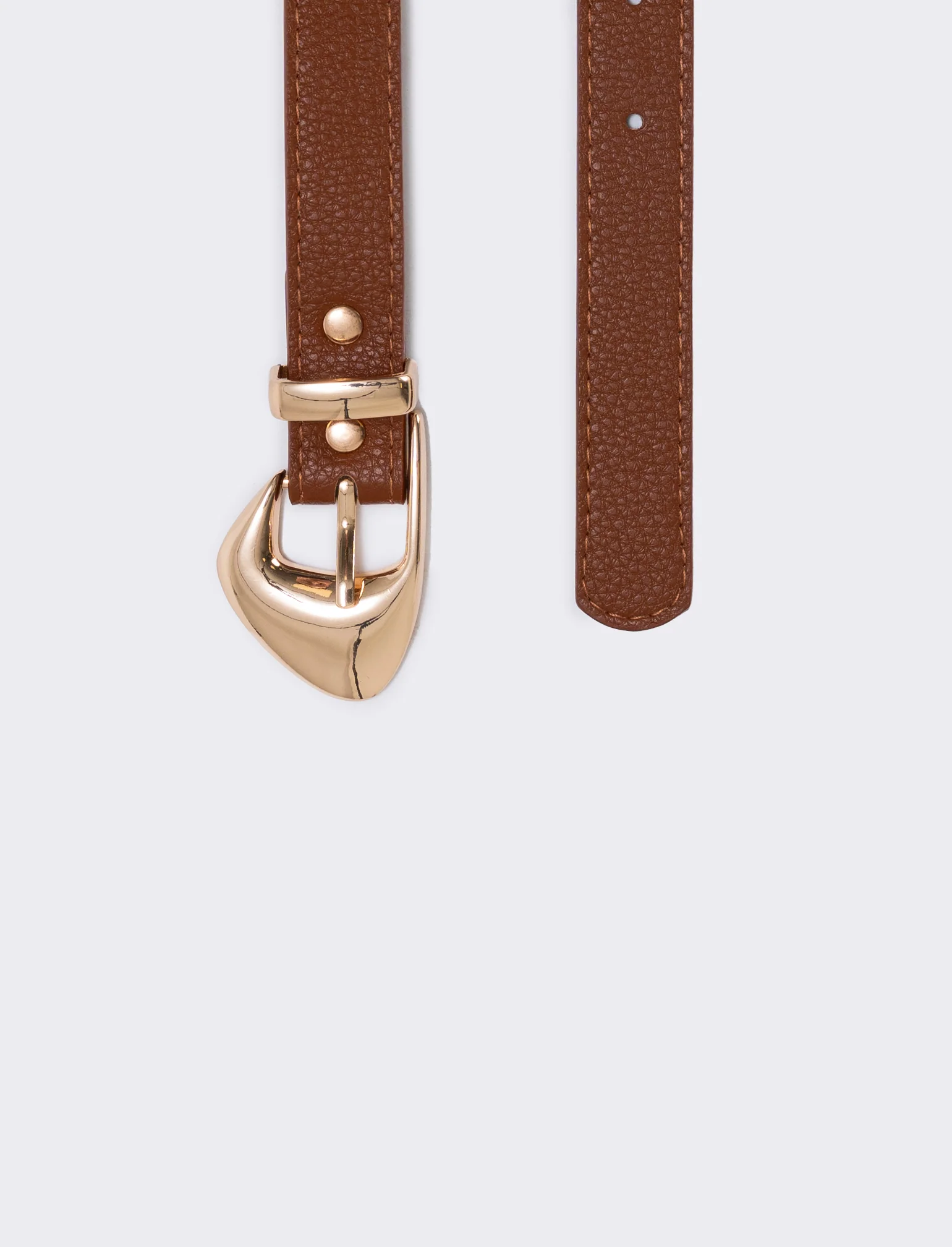 Cintura asimmetrica con fibbia elegante - Marrone - Image 2