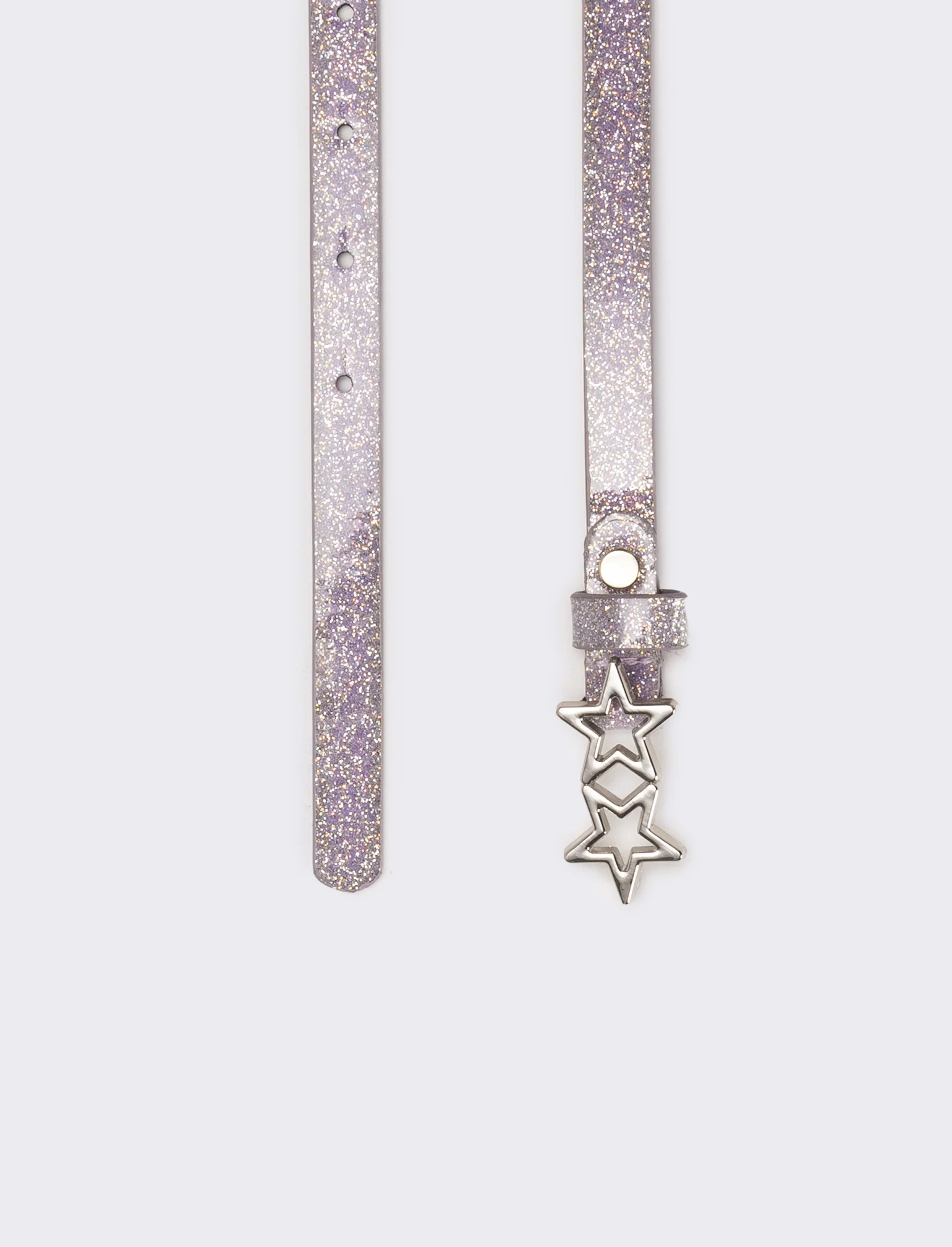 Cintura bambina liscia lurex - Lilla - Image 2