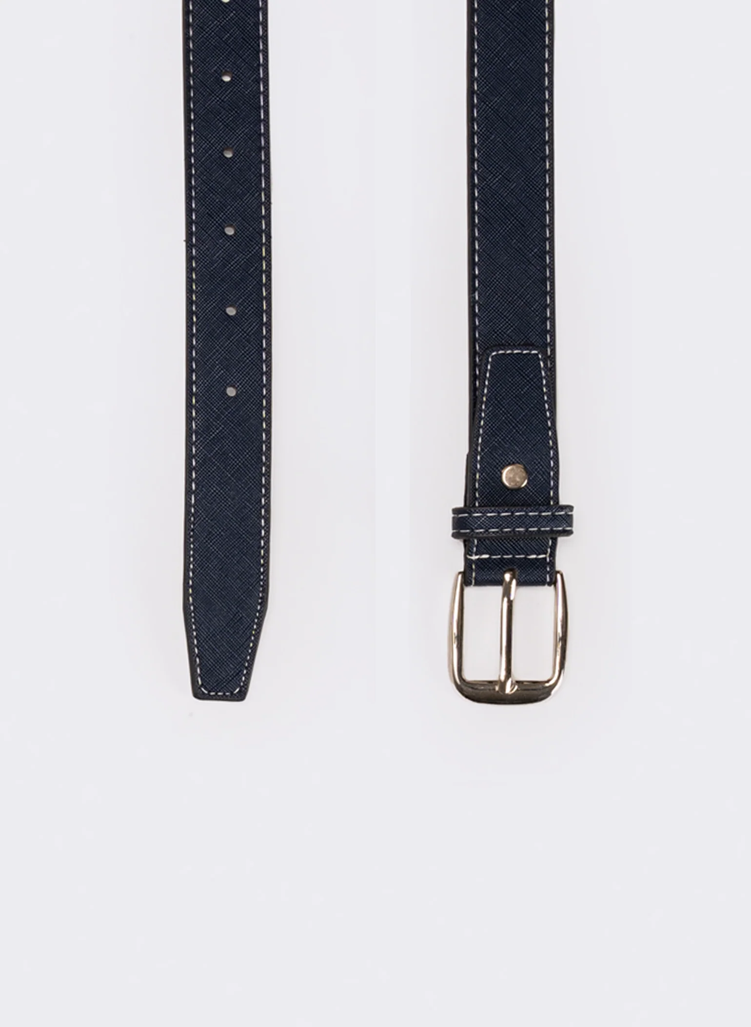 Cintura bambino in saffiano - Nero - Image 2