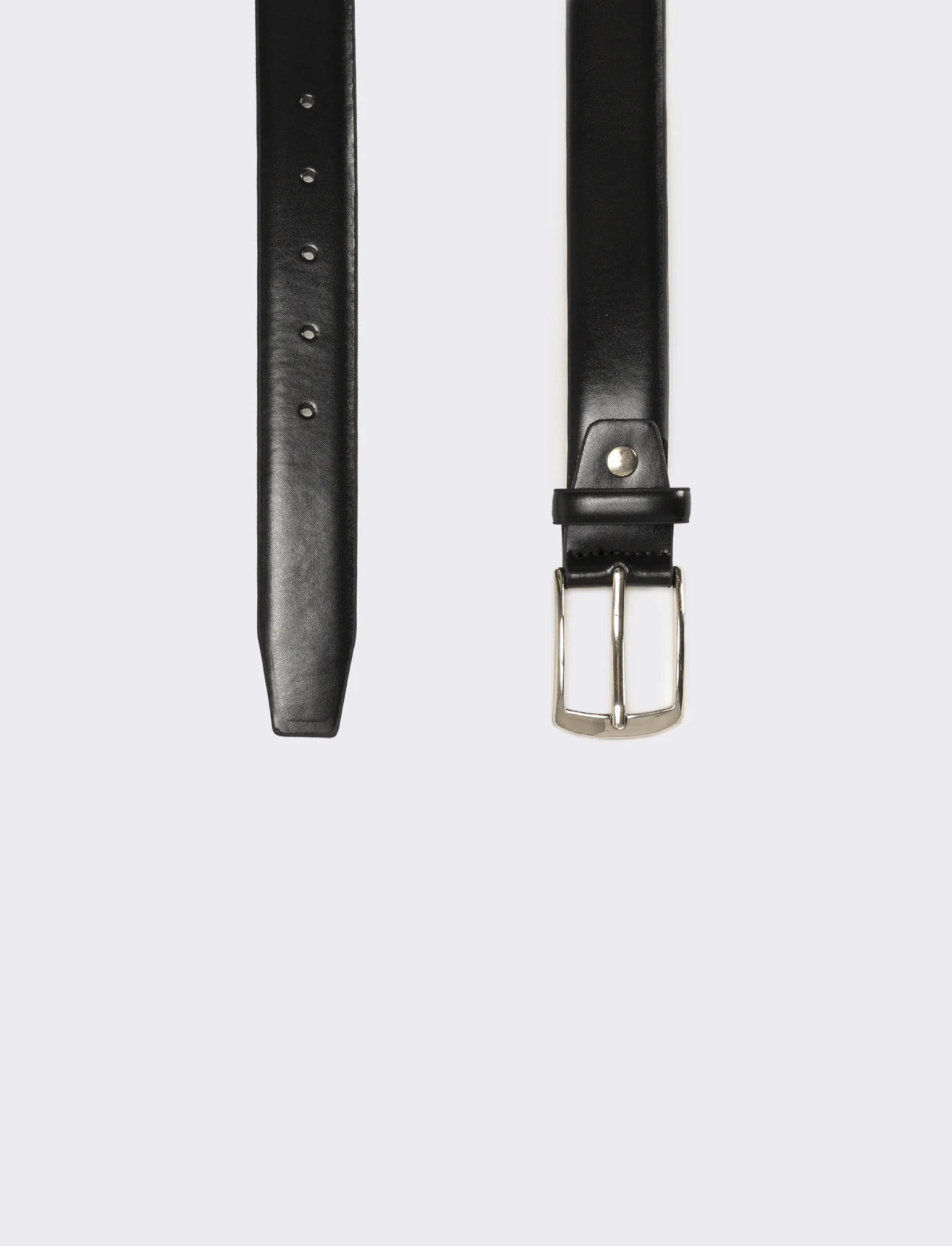 Cintura bombata liscia 3,5 cm uomo - Nero - Image 2