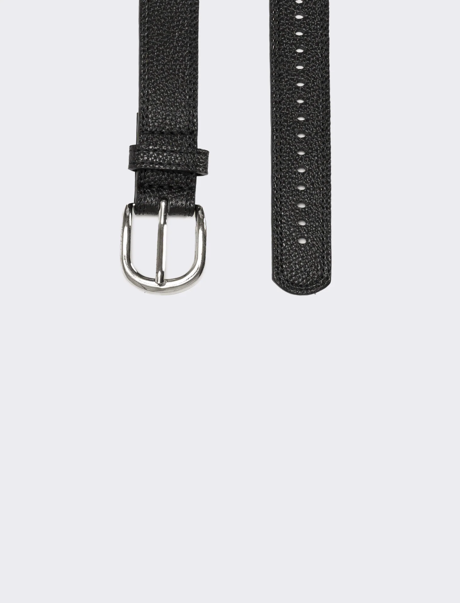Cintura con buchi lungo fusto h 3 cm 75-85 - Nero - Image 2
