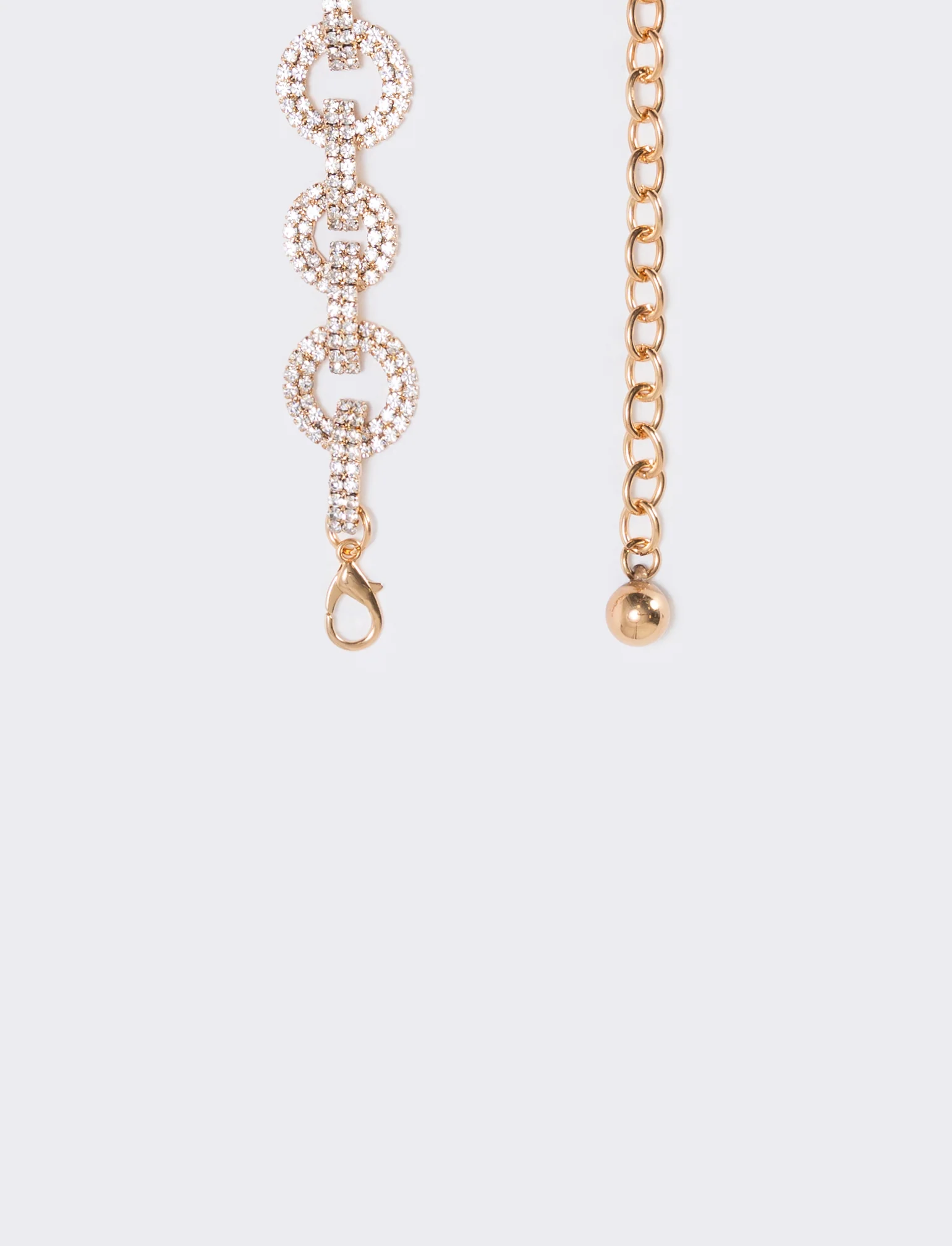 Cintura con cerchi in strass - Oro - Image 2