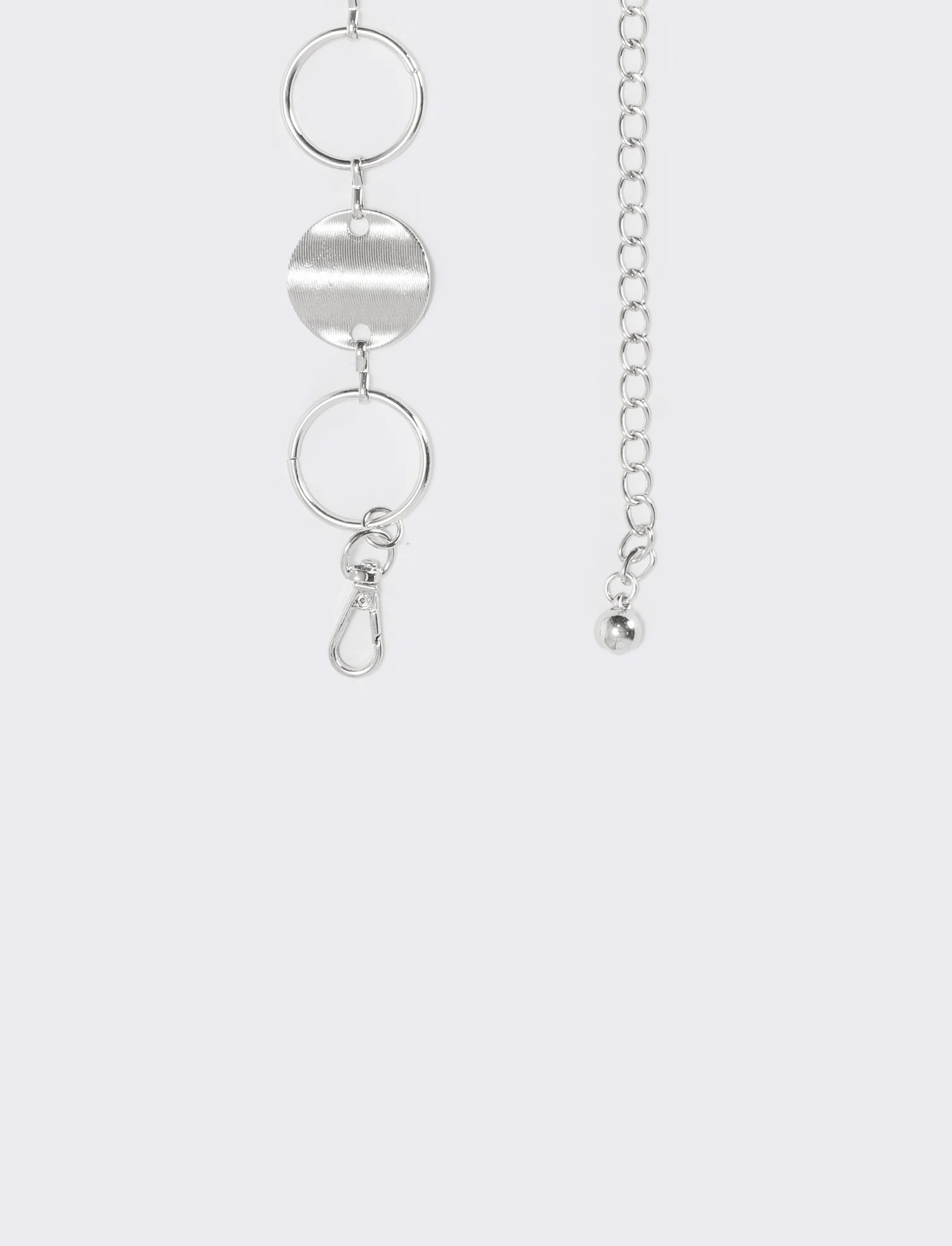 Cintura con cerchi metallici - Argento - Image 2