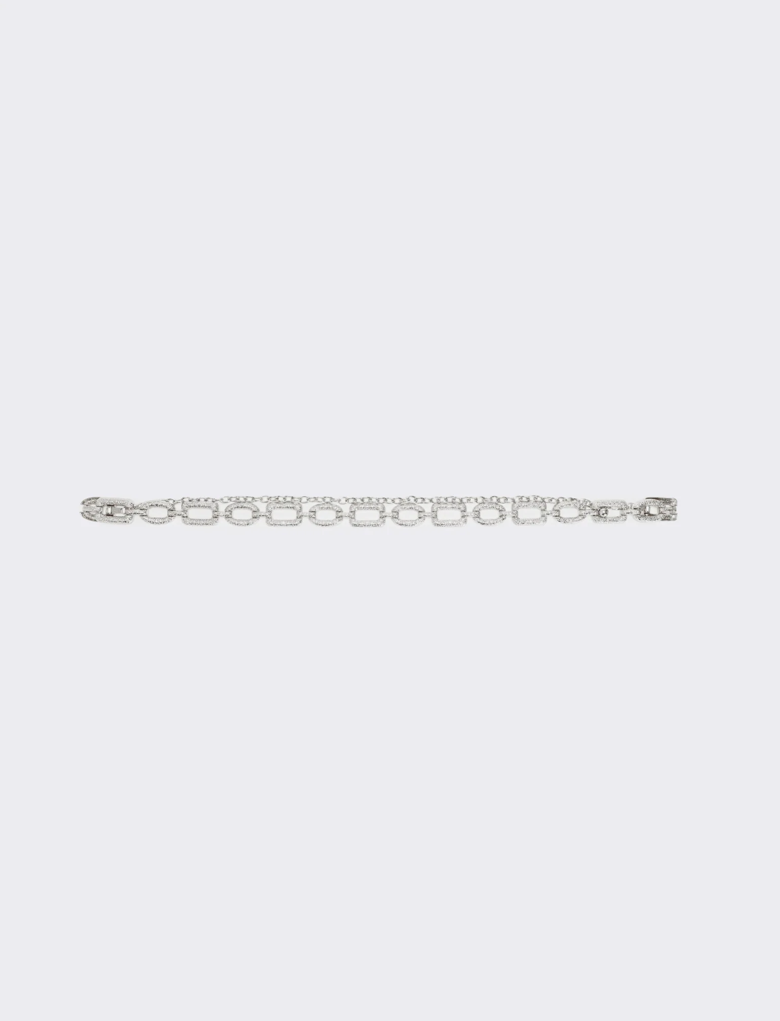 Cintura donna a catena in metallo effetto martellato - Argento