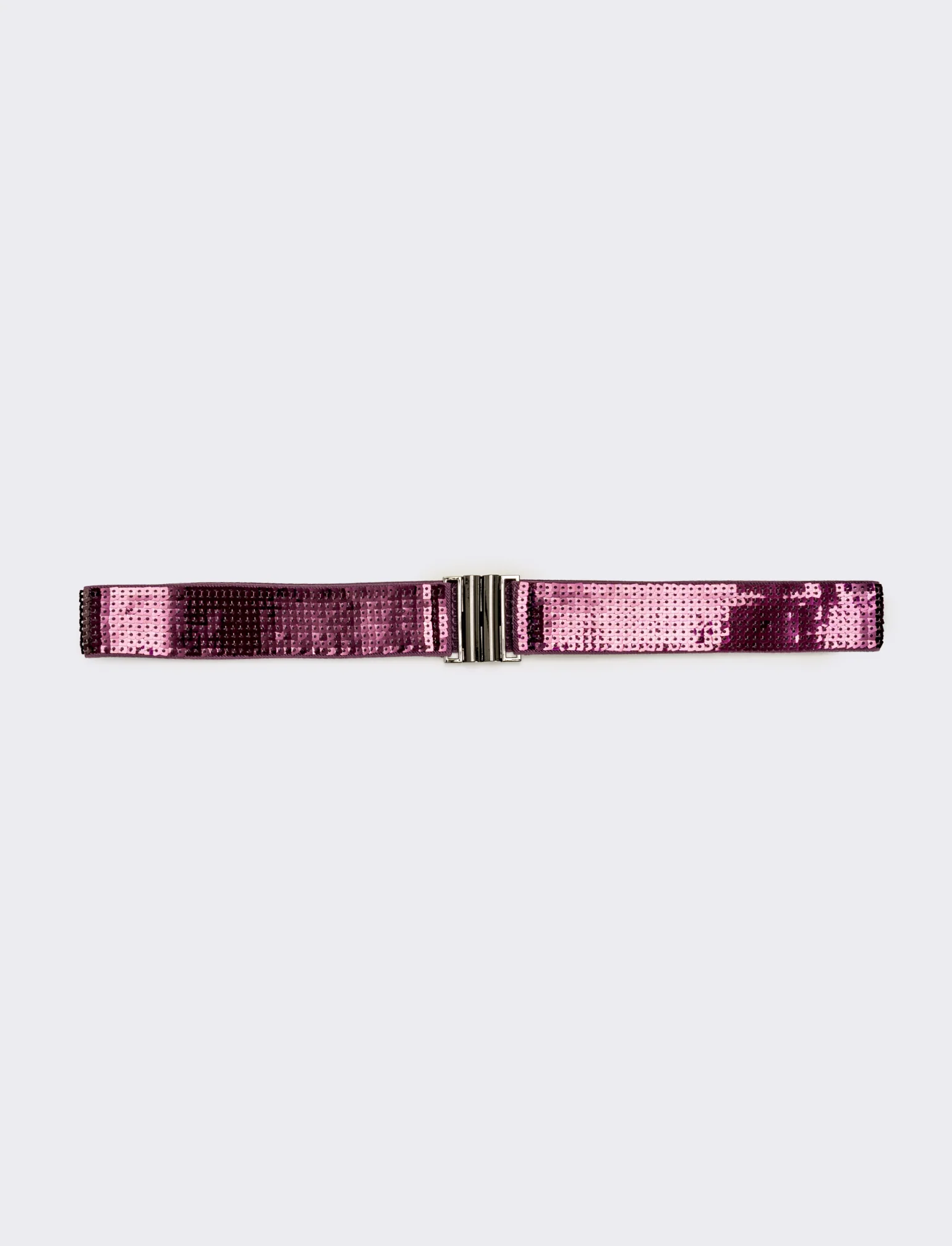Cintura donna con paillettes quadrata h 4 cm - Bordeaux
