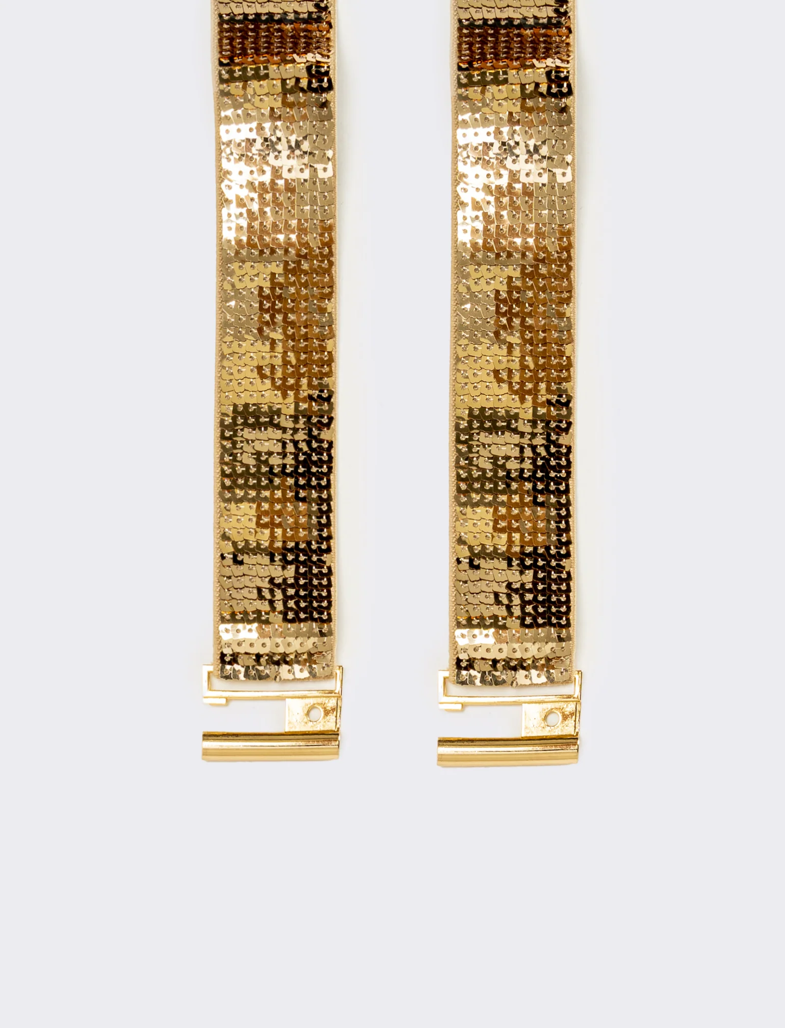 Cintura donna con paillettes quadrata h 4 cm - Oro - Image 2