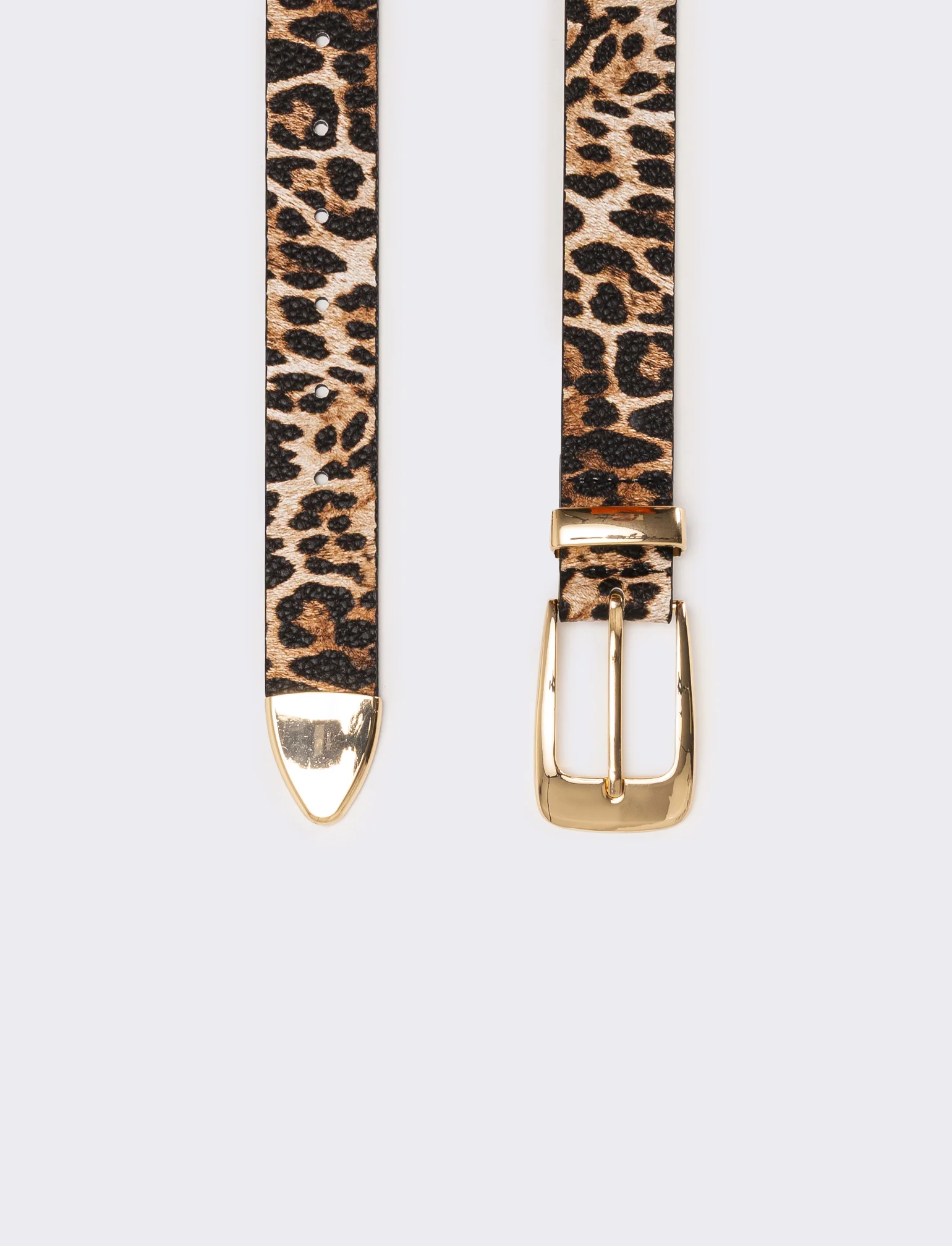Cintura donna con passante e puntale in metallo - Leopardato - Image 2
