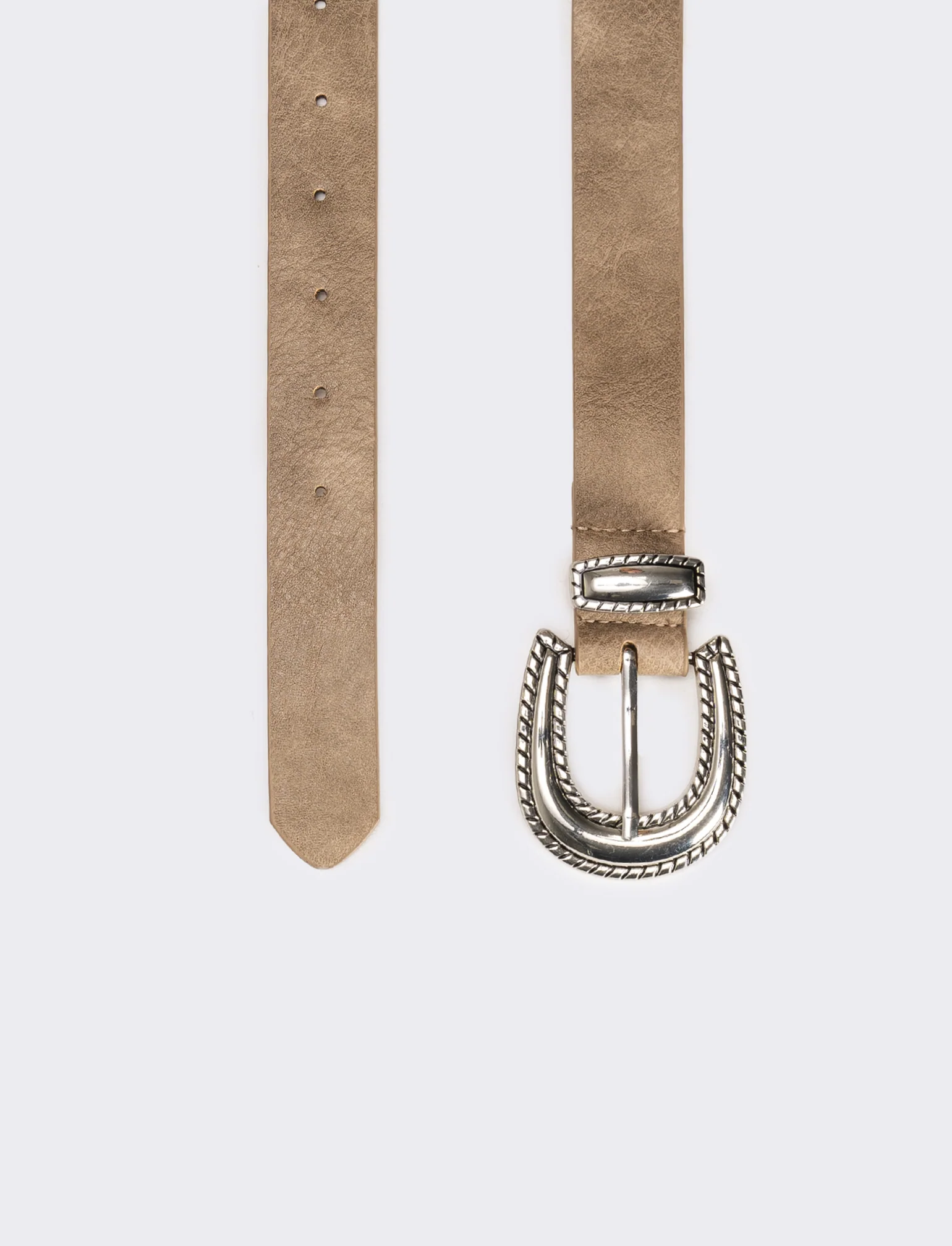 Cintura donna con puntale - Beige - Image 2