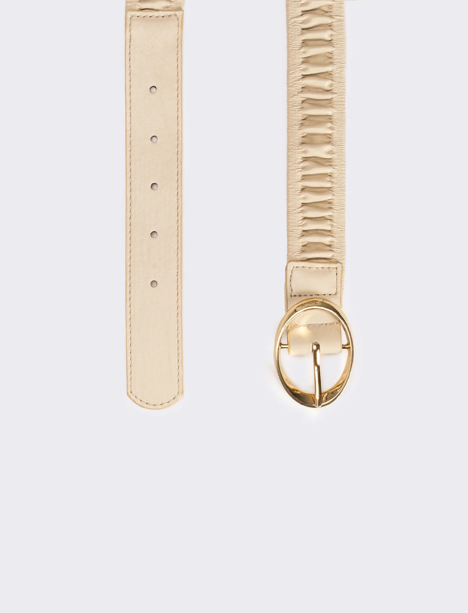 Cintura donna goffrata - Beige - Image 2