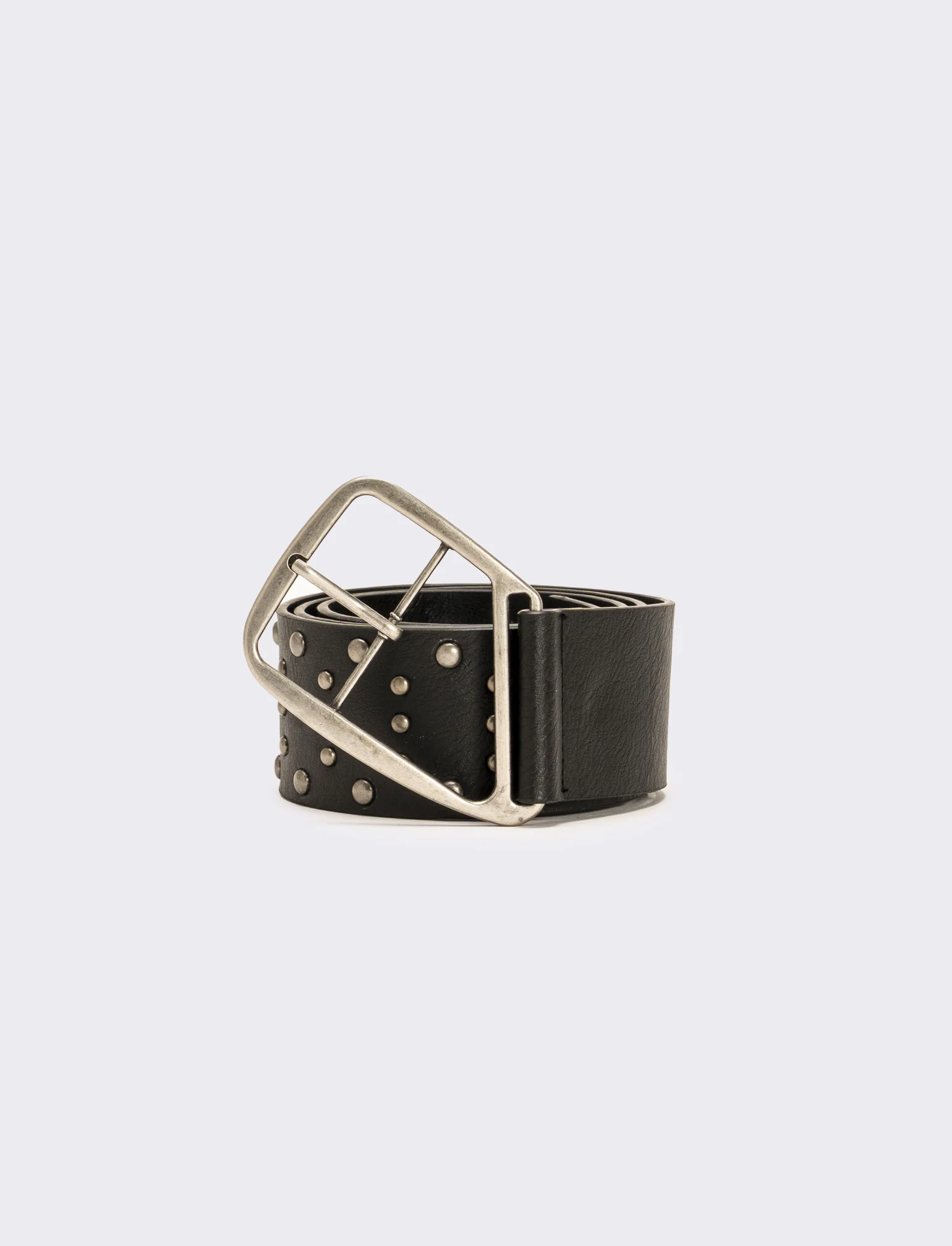 Cintura donna h 5 cm con borchiette - Nero