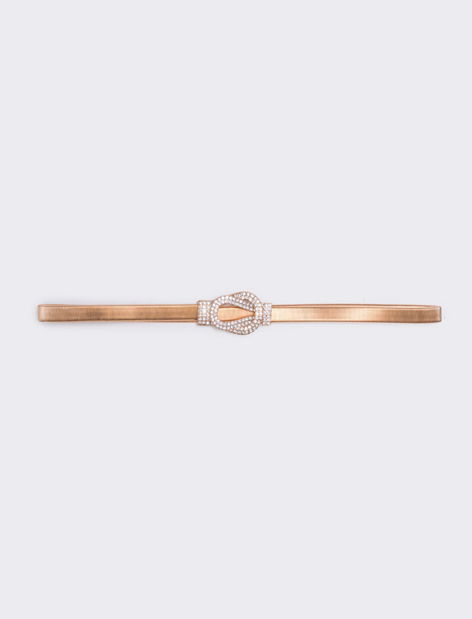 Cintura elastica con fibbia strass - Oro