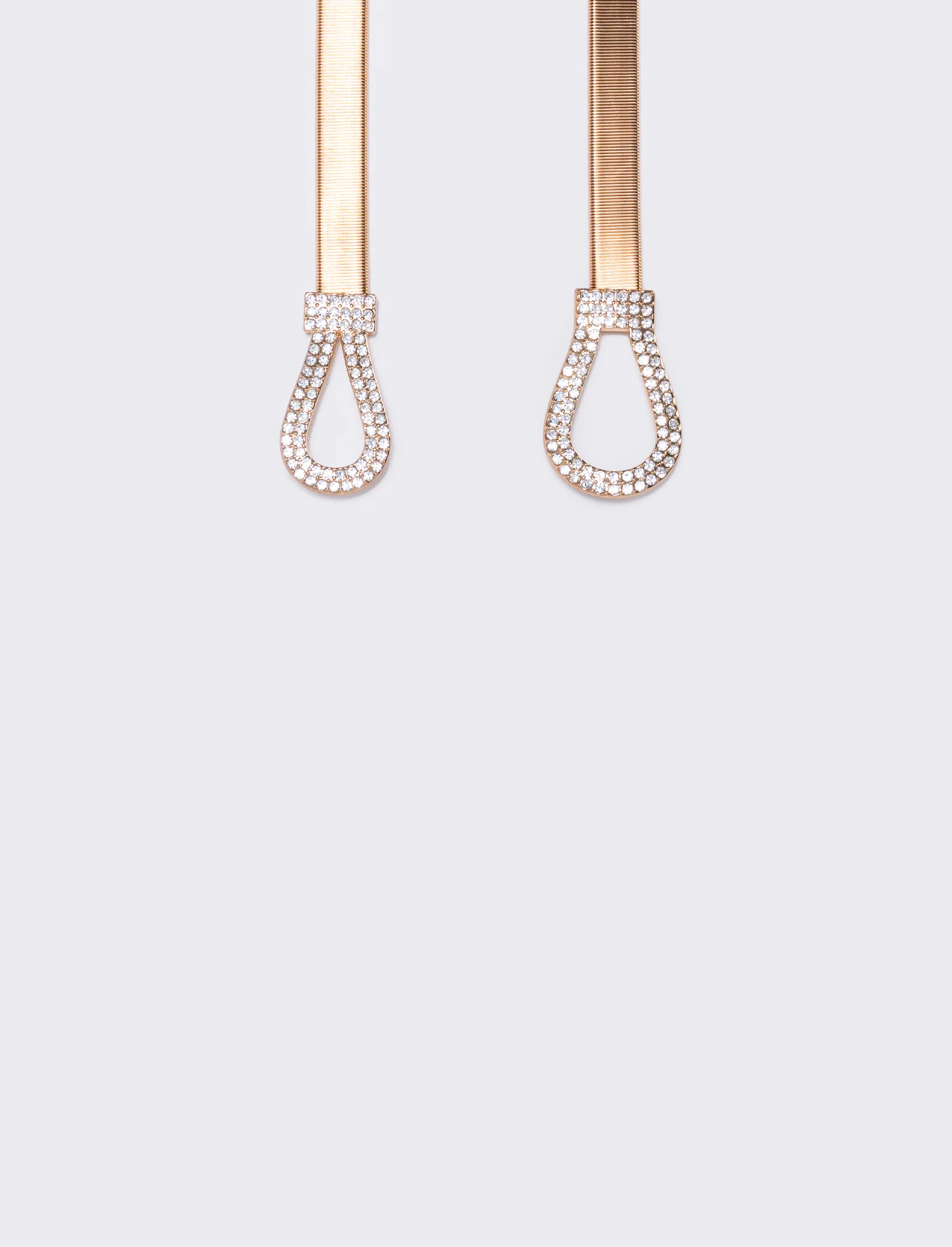Cintura elastica con fibbia strass - Oro - Image 2