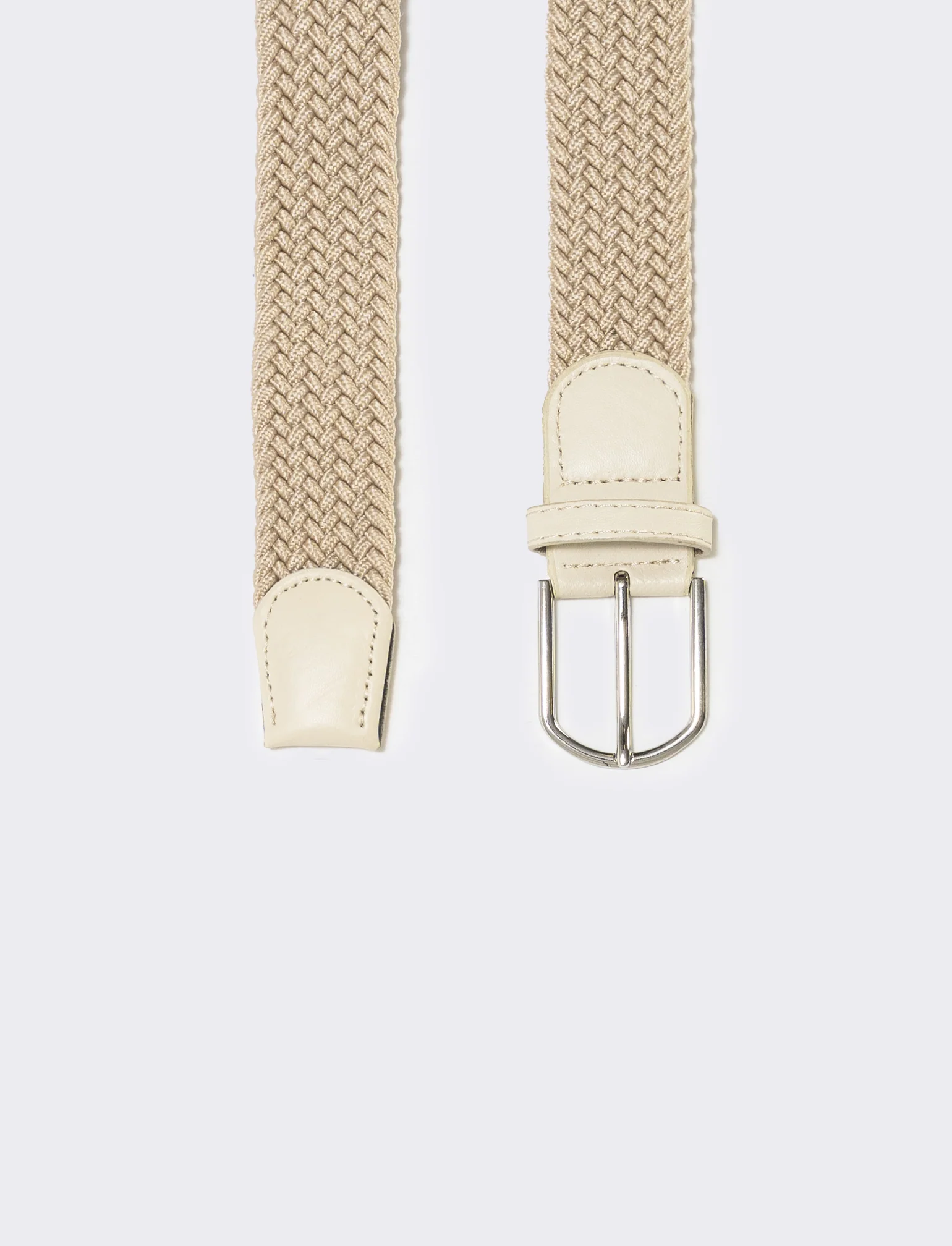Cintura elastica intrecciata uomo - Beige - Image 2