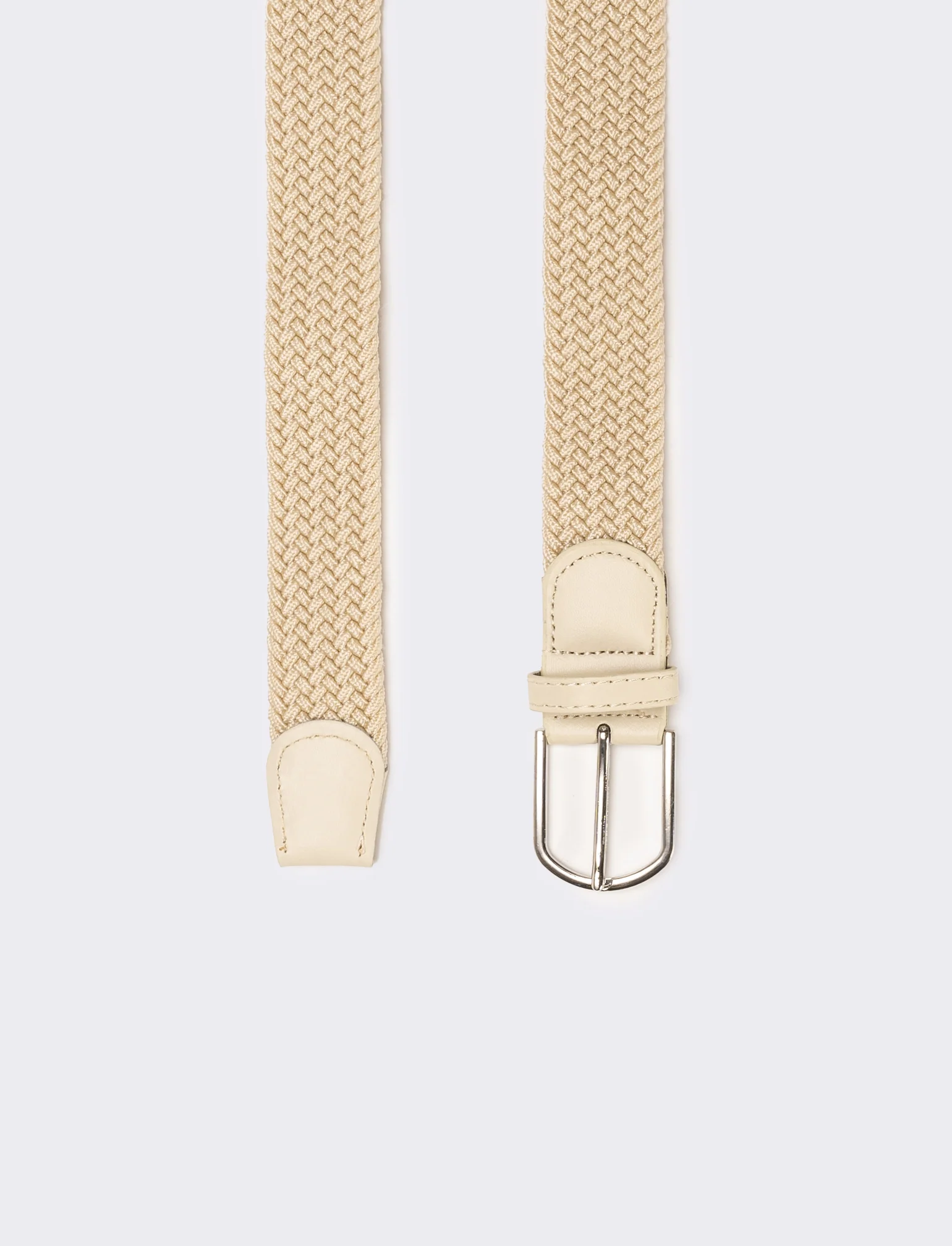 Cintura elastica intrecciata uomo - Beige - Image 2